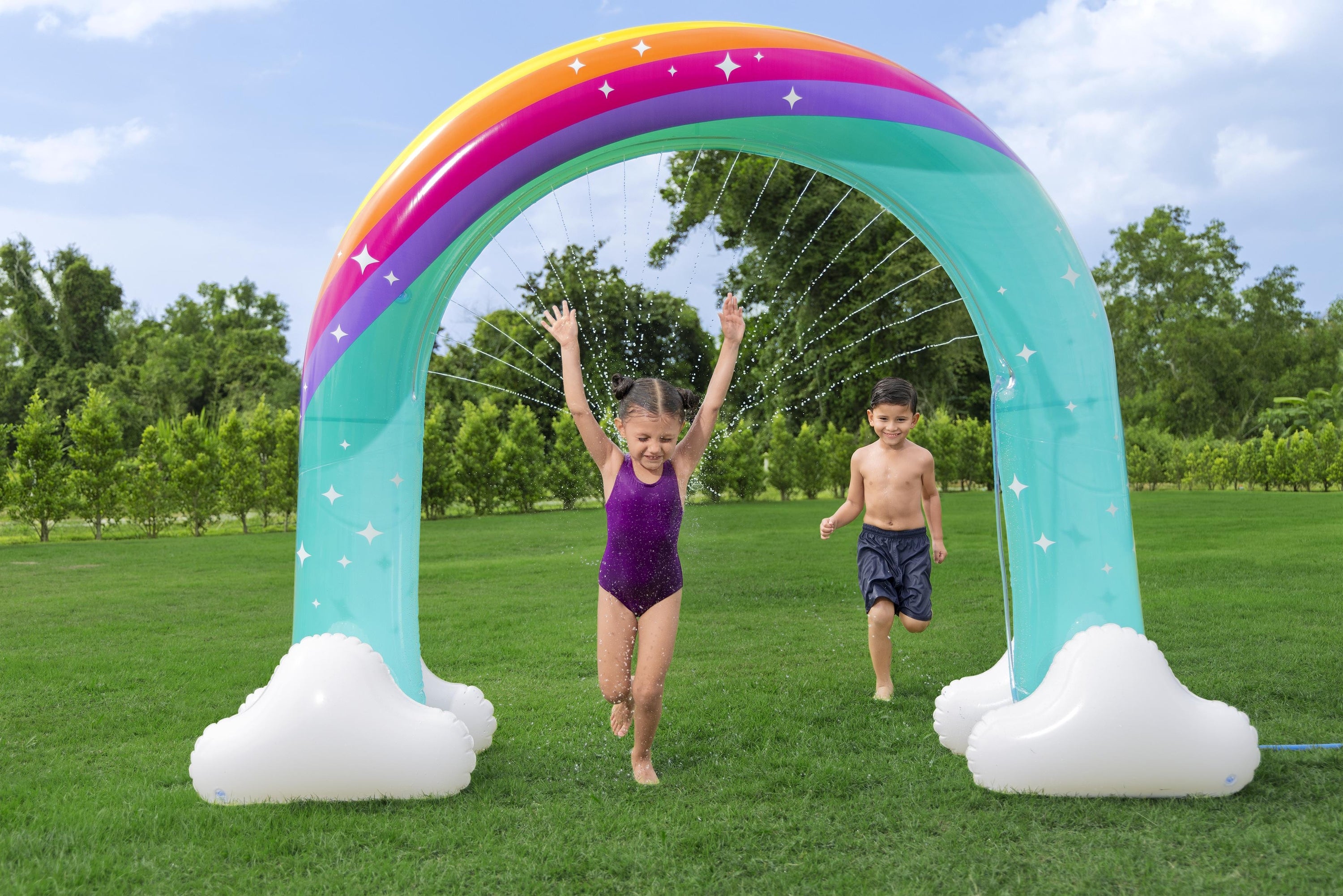 Bestway 52732 Täispuhutav vihmuti veekardin Vikerkaar aeda 221x71x193 cm