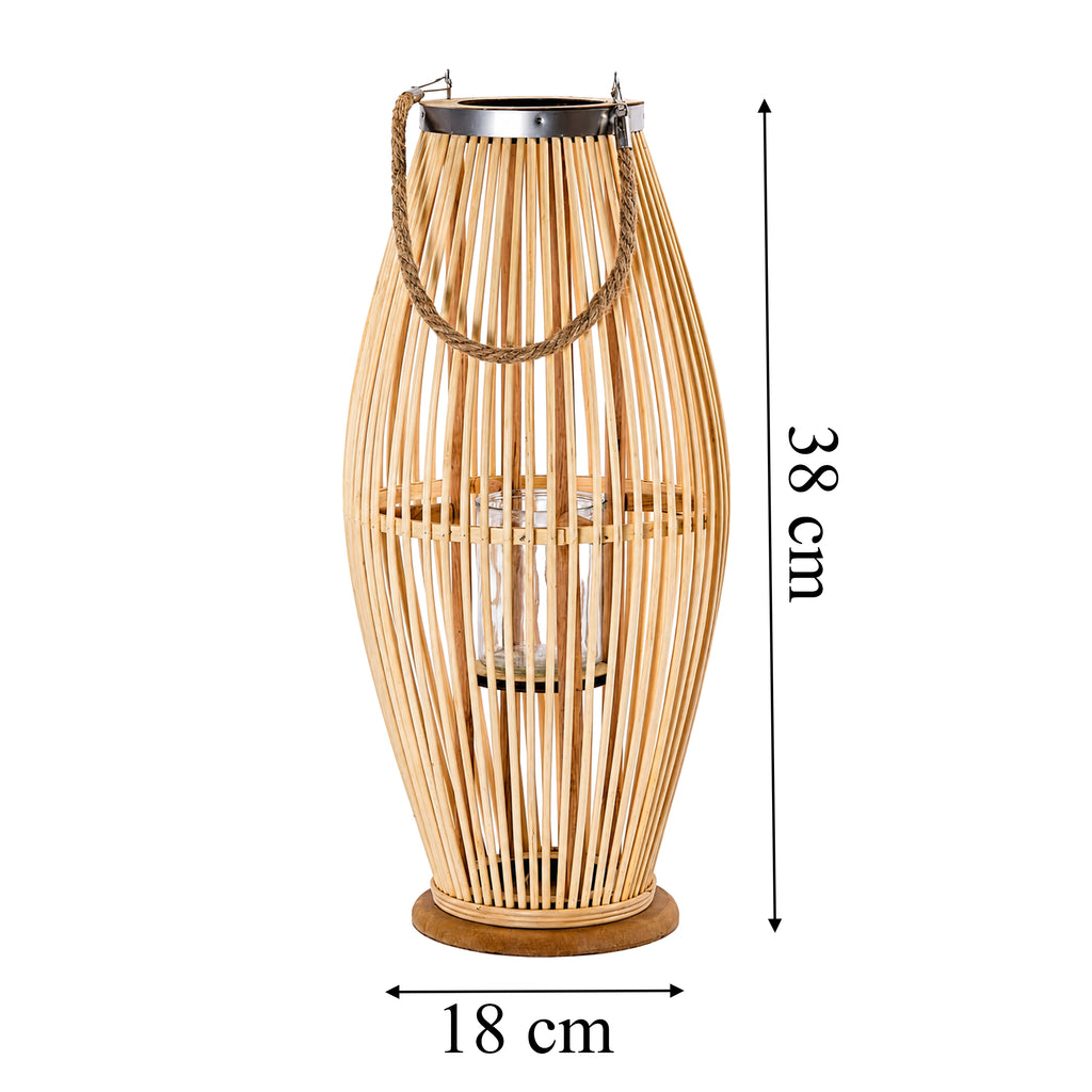 Puidust aialatern 38 cm, seisev dekoratiivne küünlahoidja RC-K-2605
