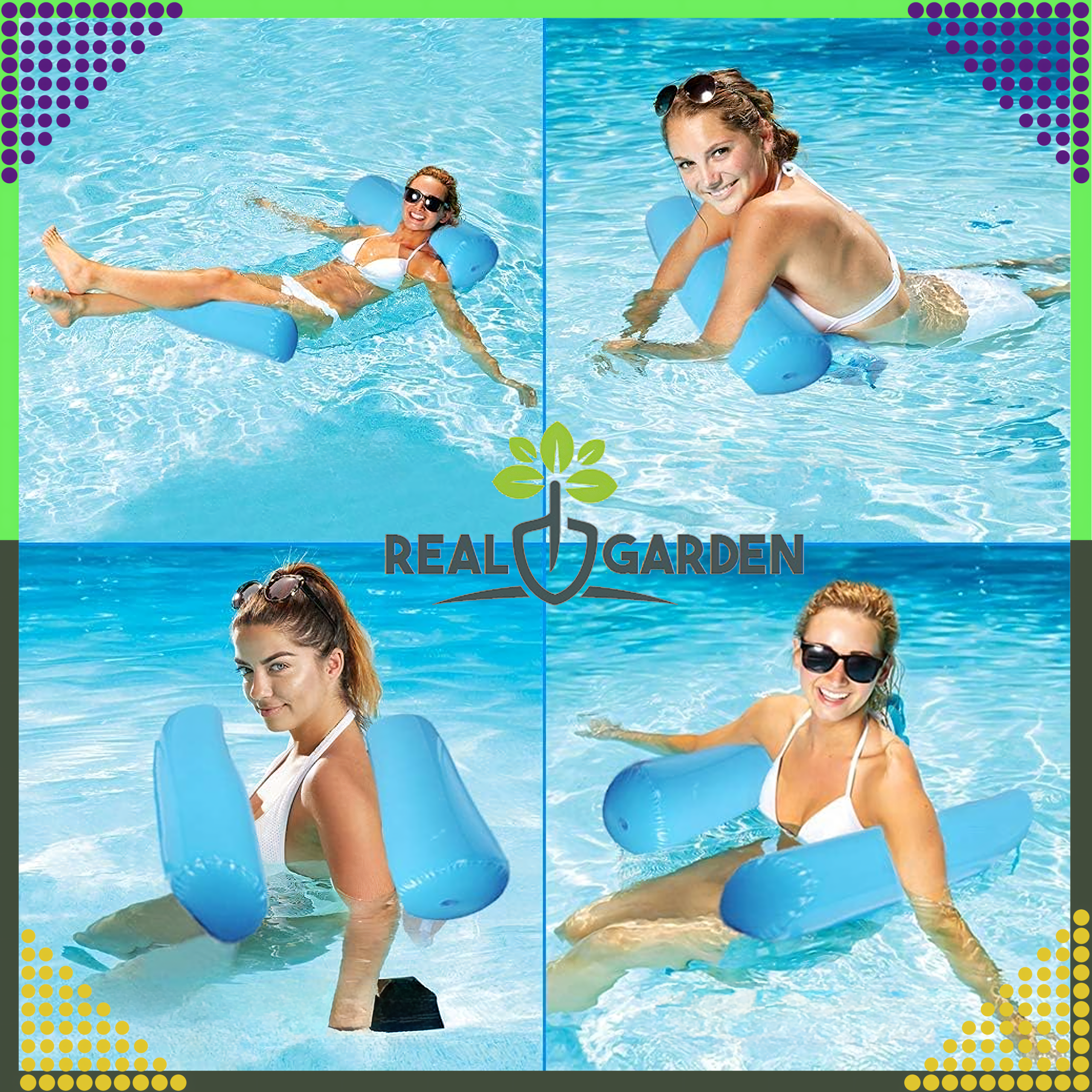 Rippvoodi täispuhutav madrats veetool ujumiseks lamamistool basseini ja puhkuse jaoks