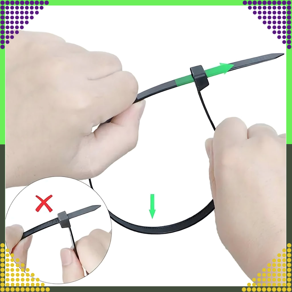 Tugevad kinnitused kaabliköidikud mustad 4x100mm 50 tk