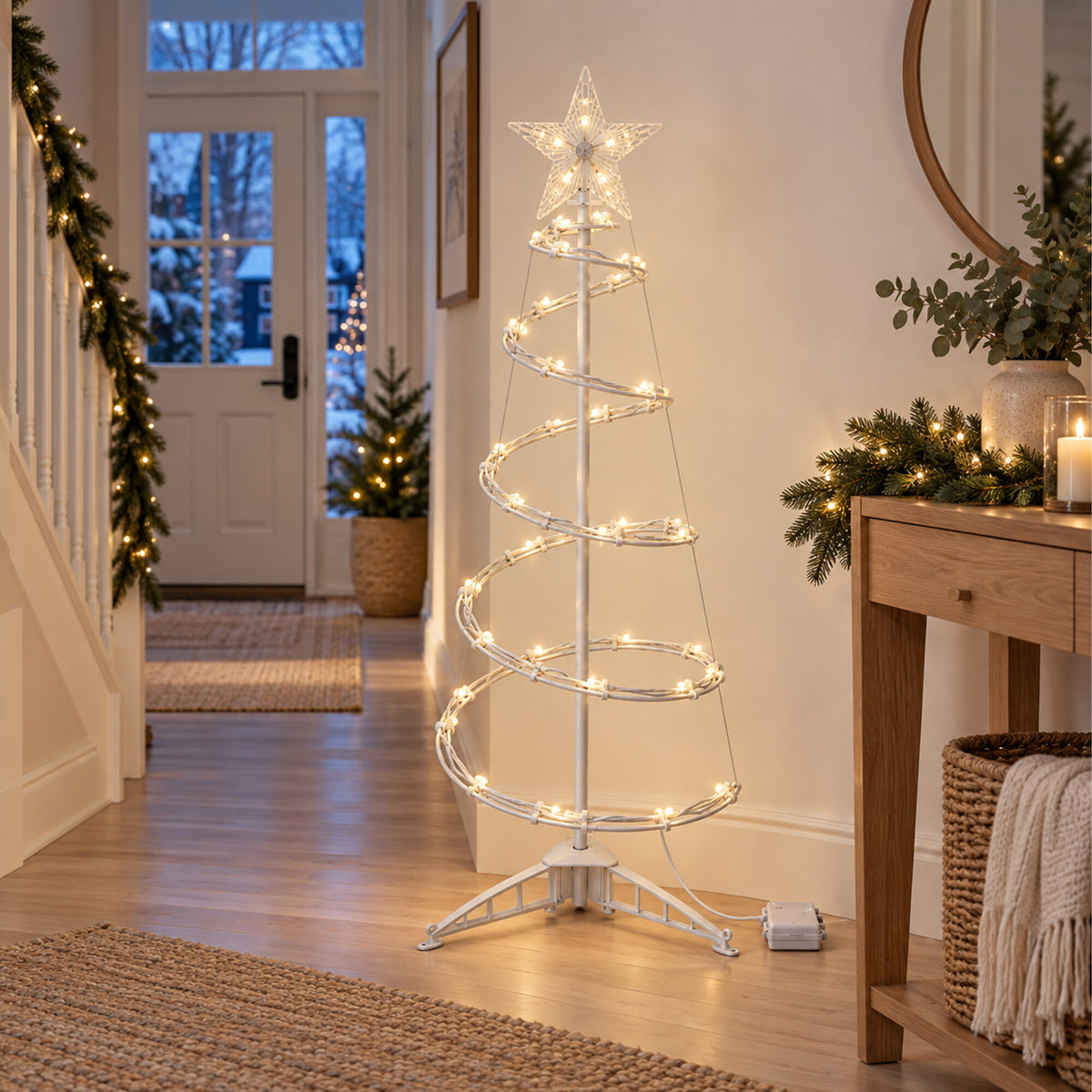 Spiraalne LED-jõulukuuse valgusdekoratsioon 94 cm RC-K-2872-15920