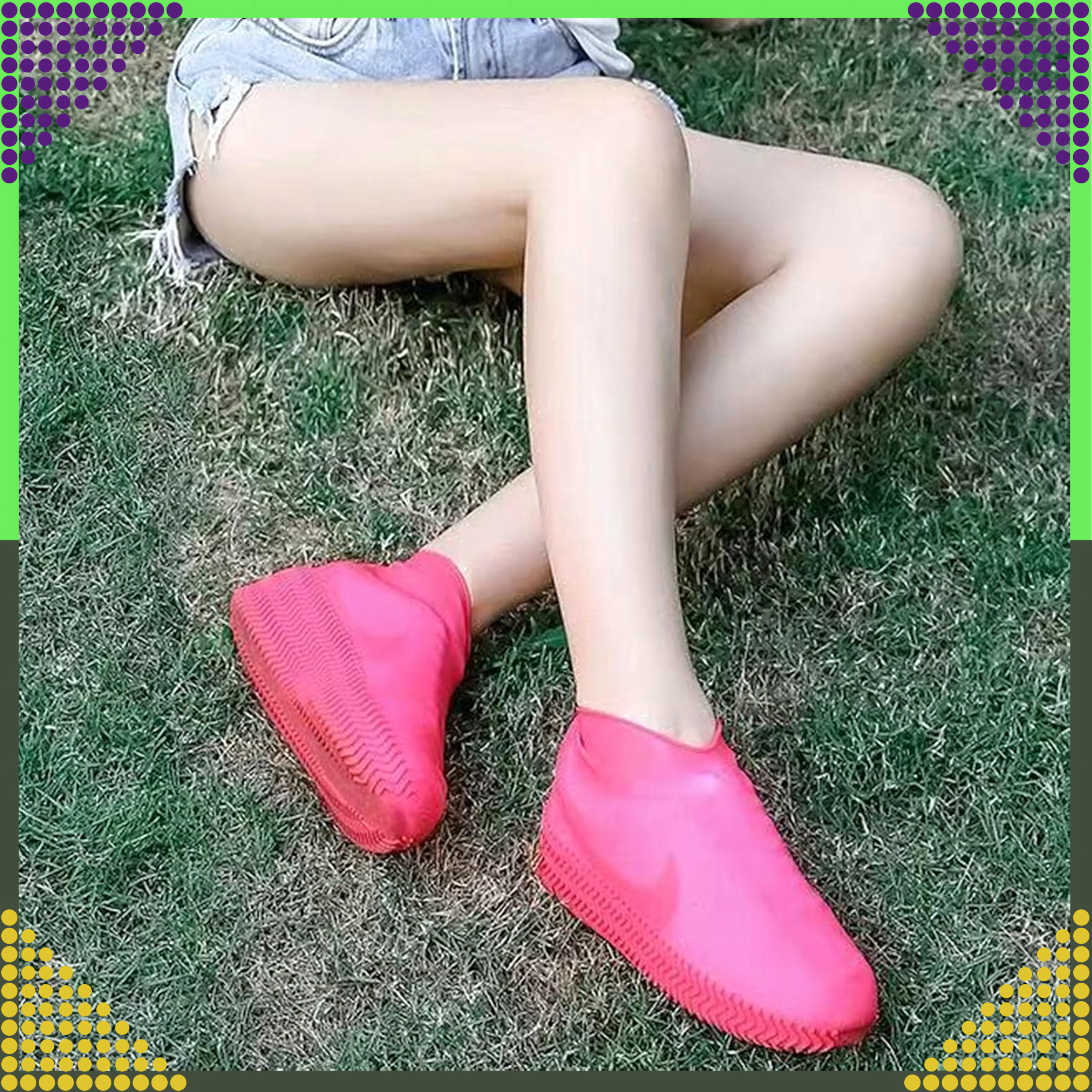 Waterproof Protectors Rain Shoe Covers Anti-Slip Wellington Boots M