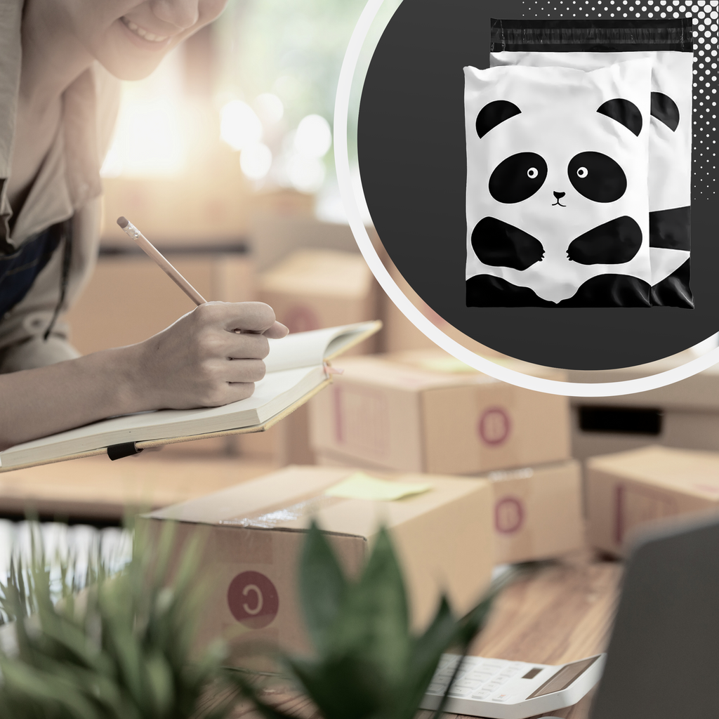 Tugevad kullerposti kotid 255x370 mm Panda 50 tk
