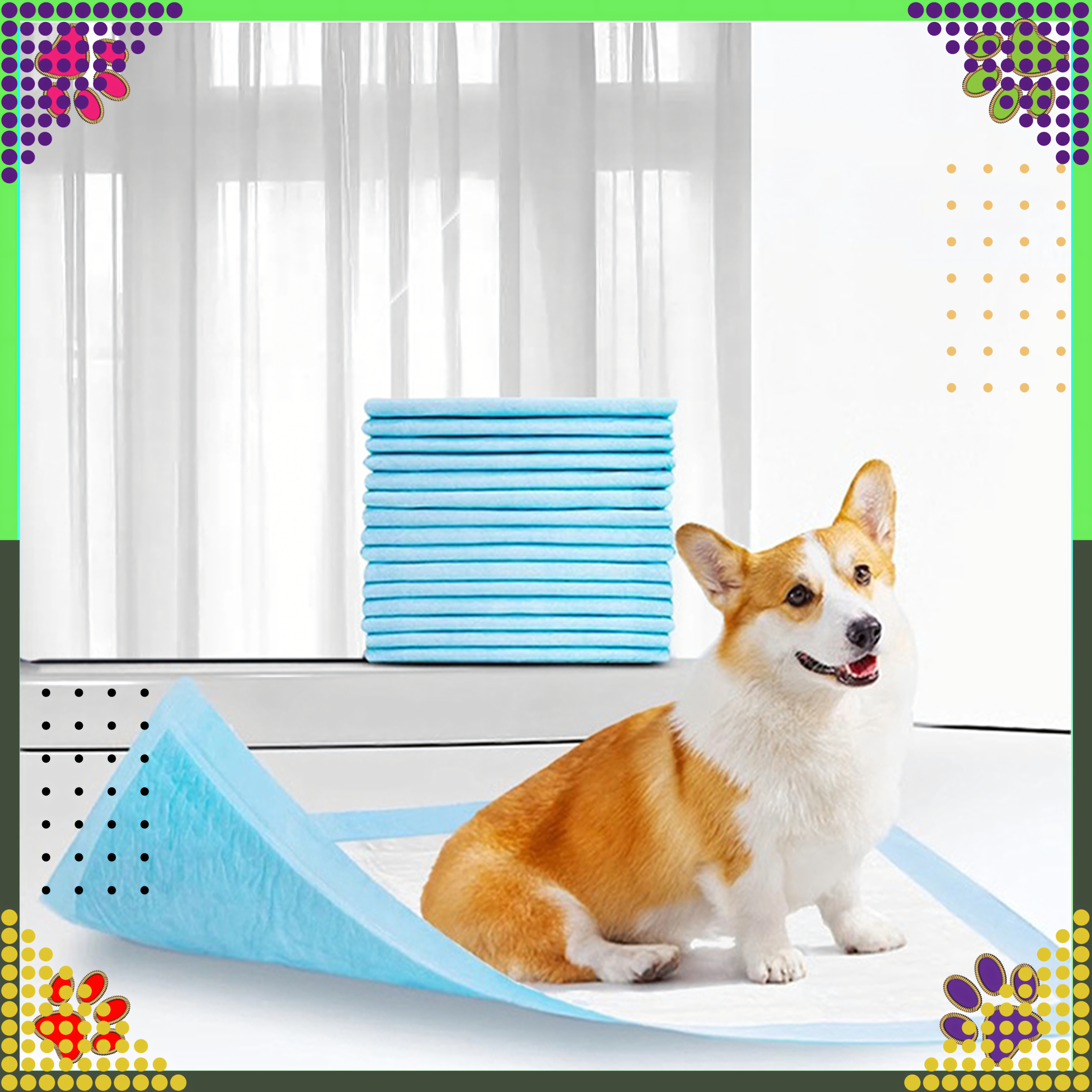 Hügieenilised matid koertele pissimise õppimiseks, XL, 90x60cm, paksud, 50 tk