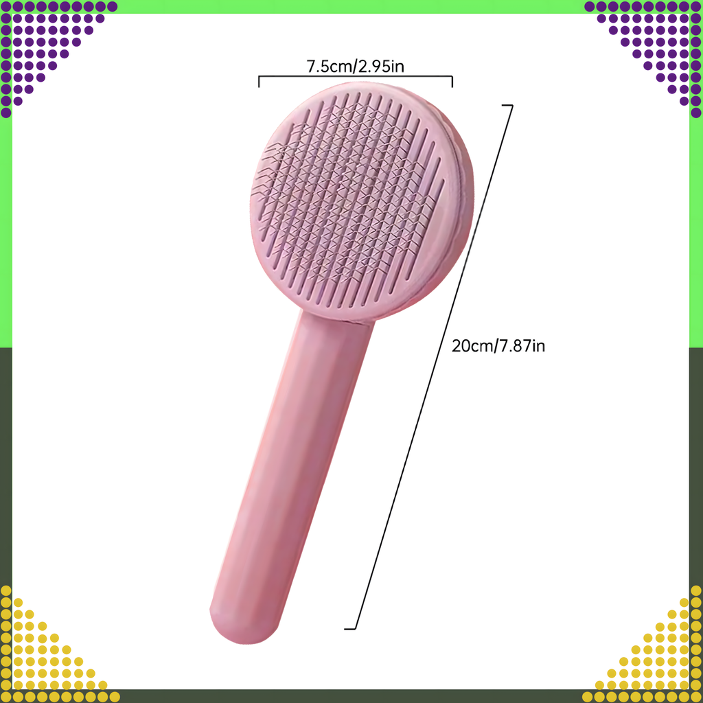 Isepuhastuv hari koera- ja kassikarvadele, ergonoomiline kamm