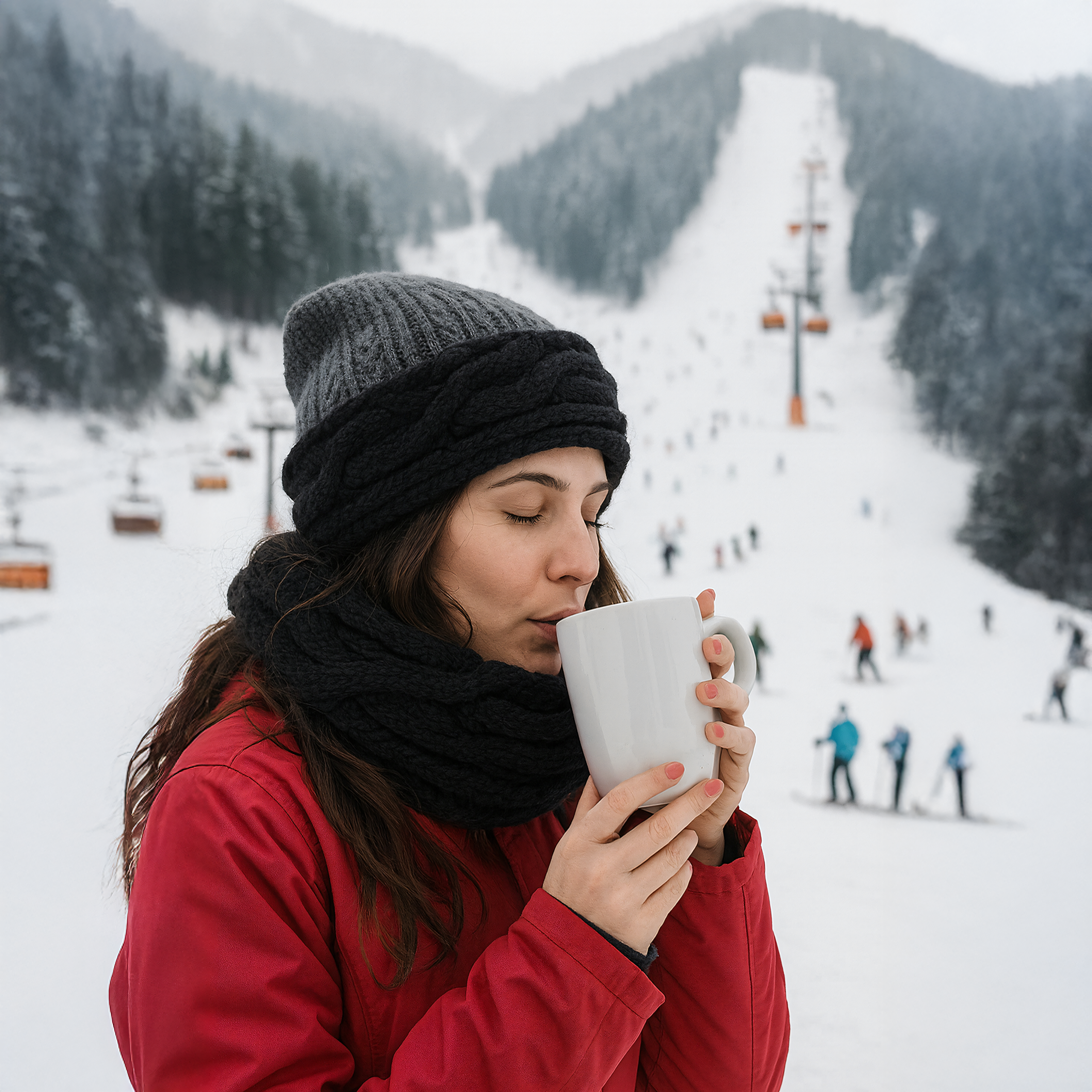 6x Naiste sall torusall soe talvine suur talveks moekas Black