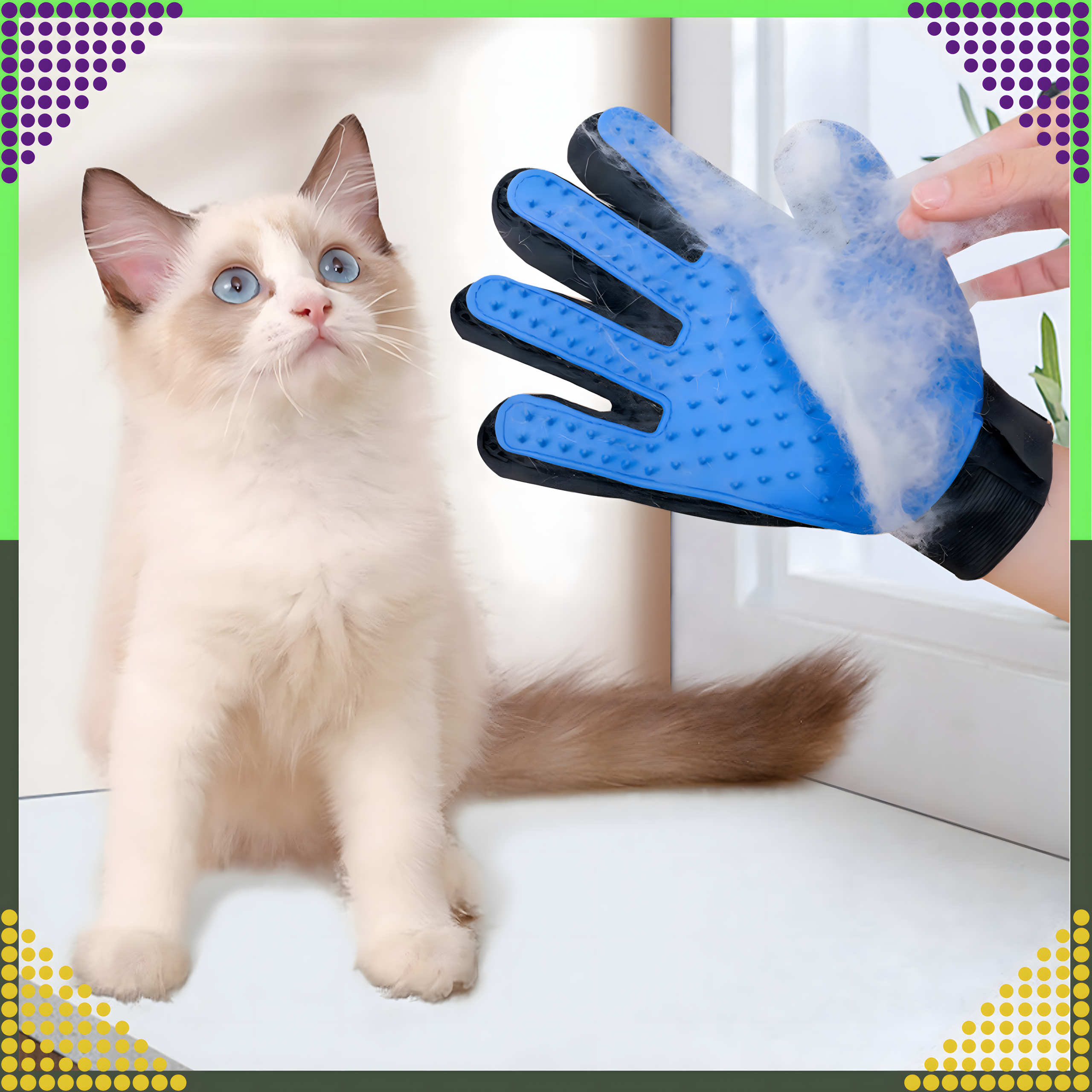 Kindaharj loomade karva harjamiseks, sügamiseks, pesemiseks ja masseerimiseks koertele ja kassidele