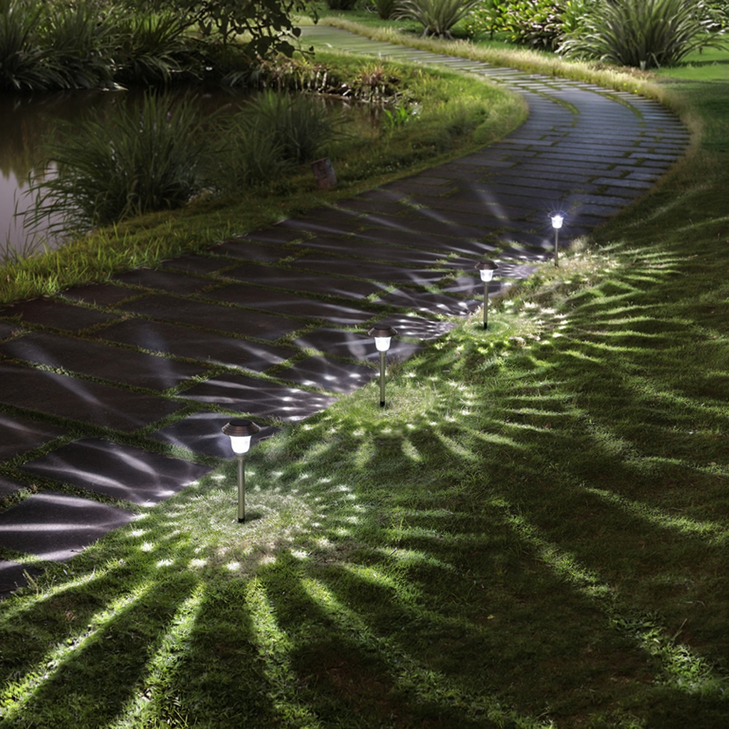 Solar Garden Spike Lights Set 42cm Waterproof Outdoor 6 pcs