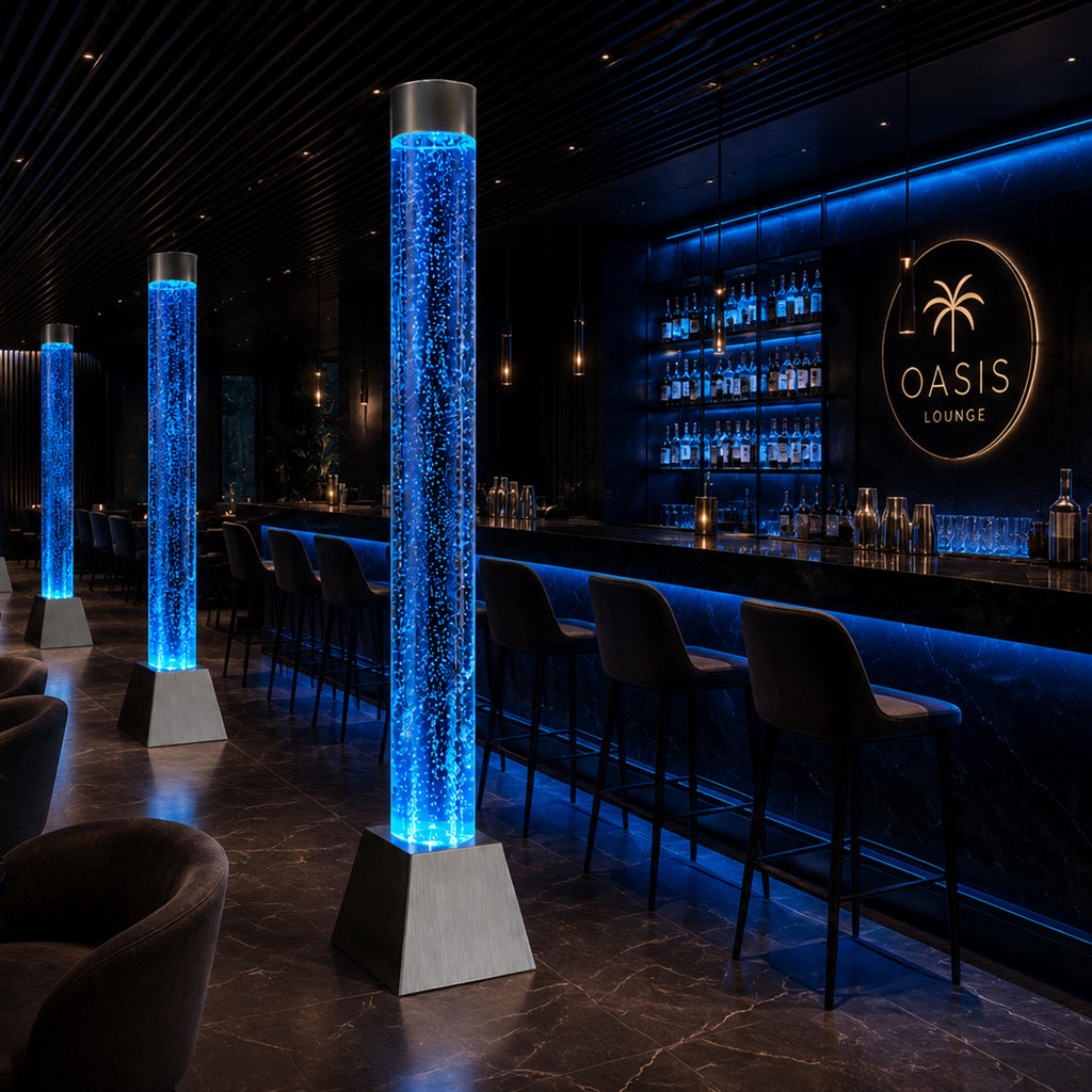 Water Bubble LED RGB Floor Lamp Column 180x15cm with Remote Control