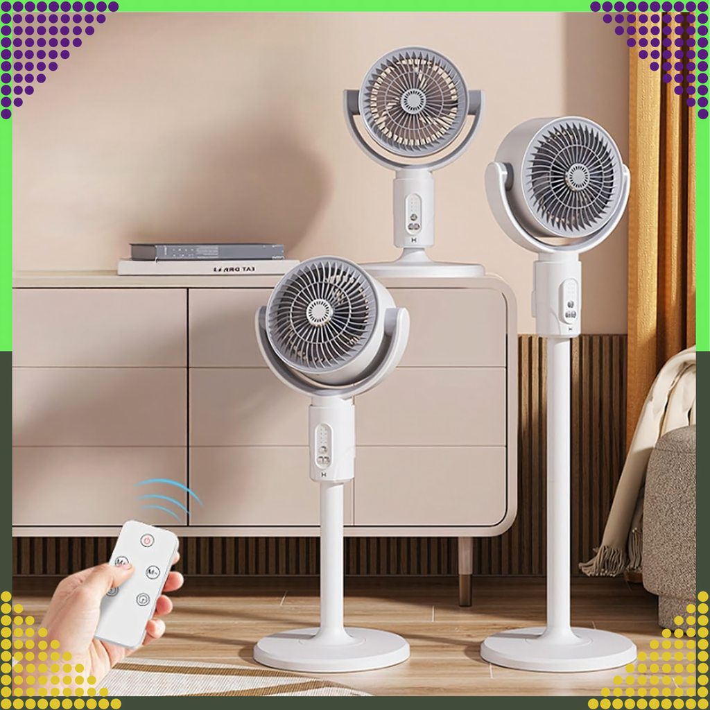 Juhtmevaba põrandaventilaator, terrassile, põrandale, kontorisse, kaugjuhtimispuldiga
