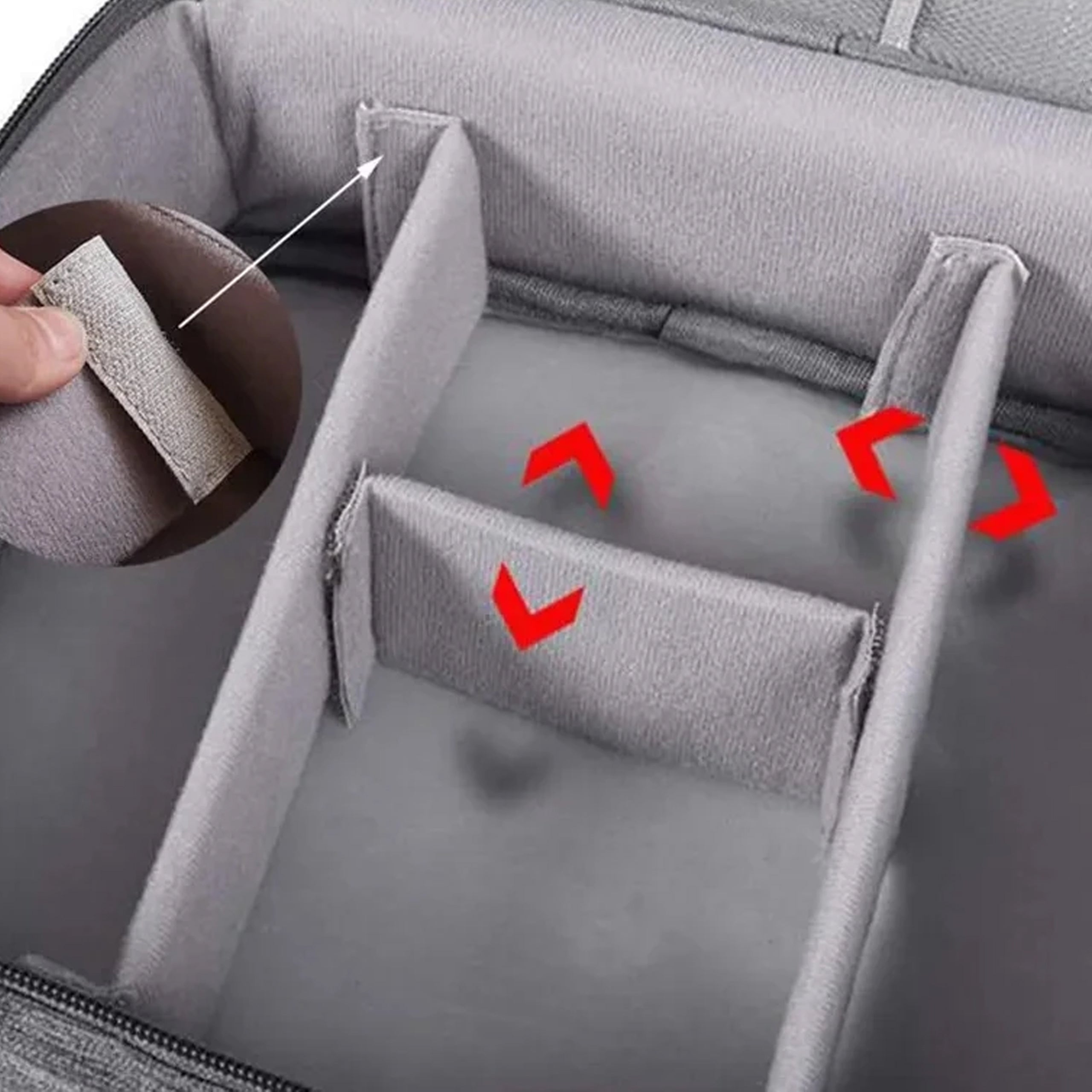 Reisiorganisaator kaabeldustarvikutele ja USB-tarvikutele käepidemega