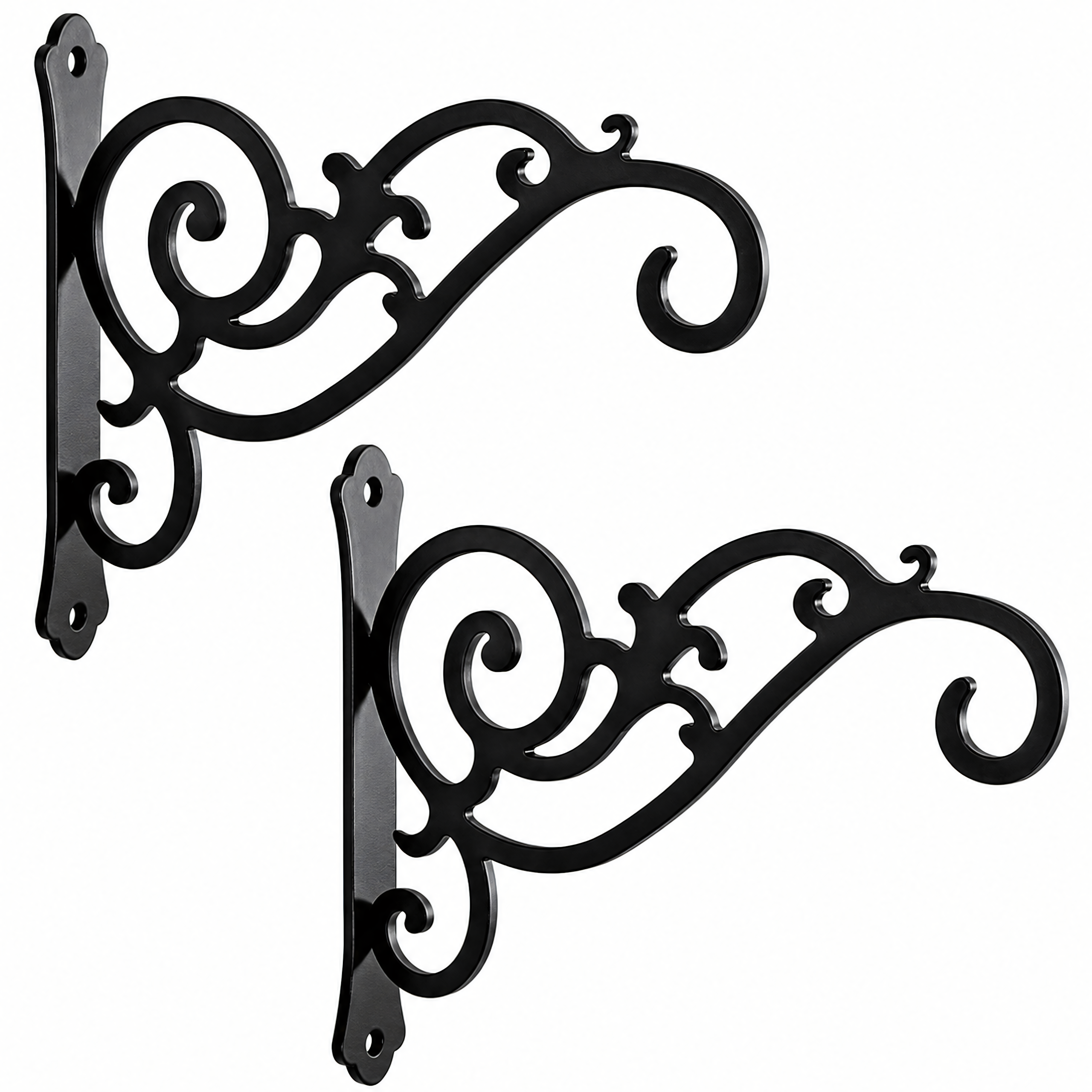2x Metal Wall Hooks for Hanging Flower Pots and Garden Baskets