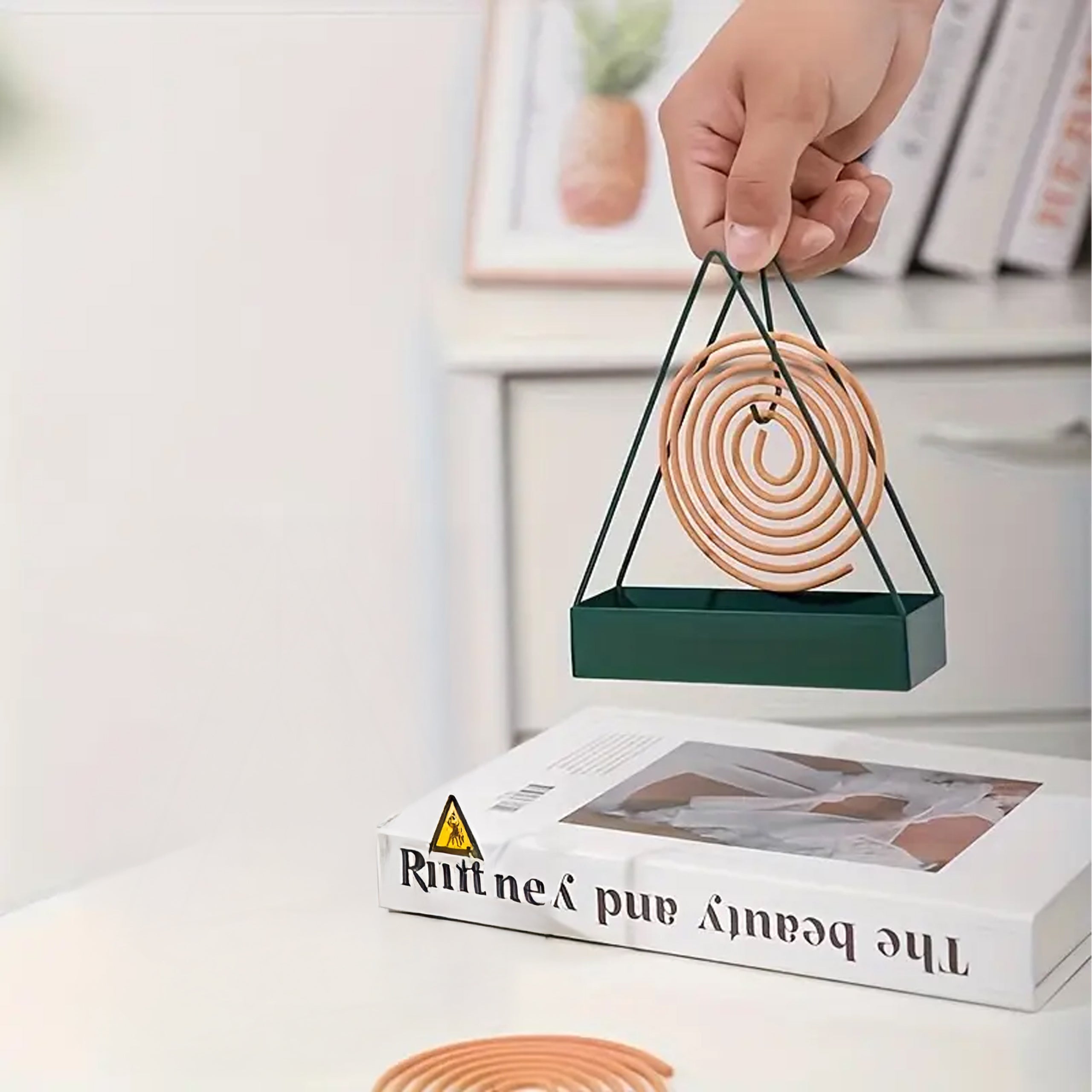 Stand Holder Container Stand for Spiral Mosquito Incense Spool