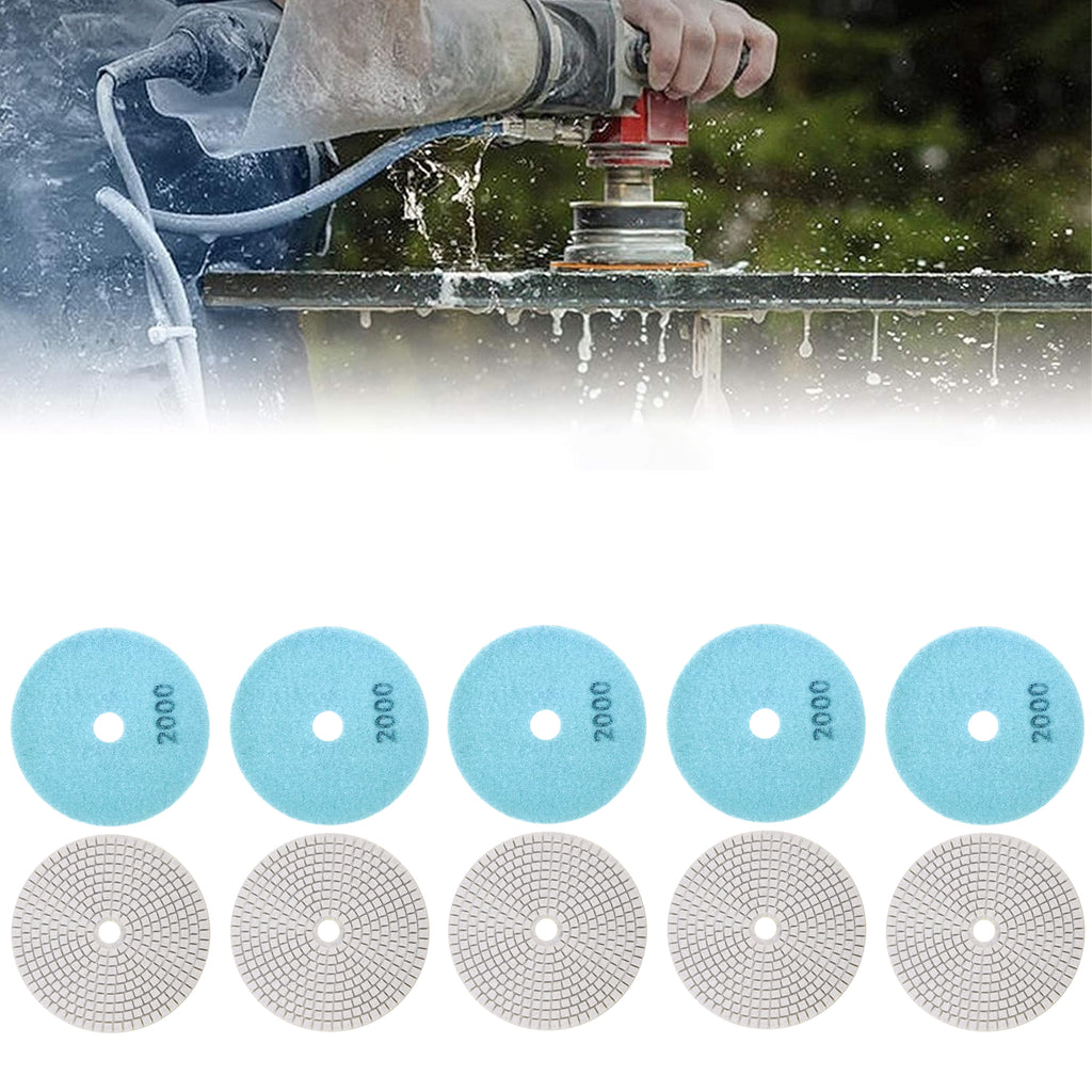 10x Diamond Polishing Disc 80mm for Grinding Porcelain Tiles with Velcro 2000