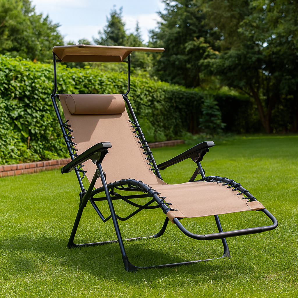 Zero Gravity Folding Garden Chair Beach Recliner Lounger