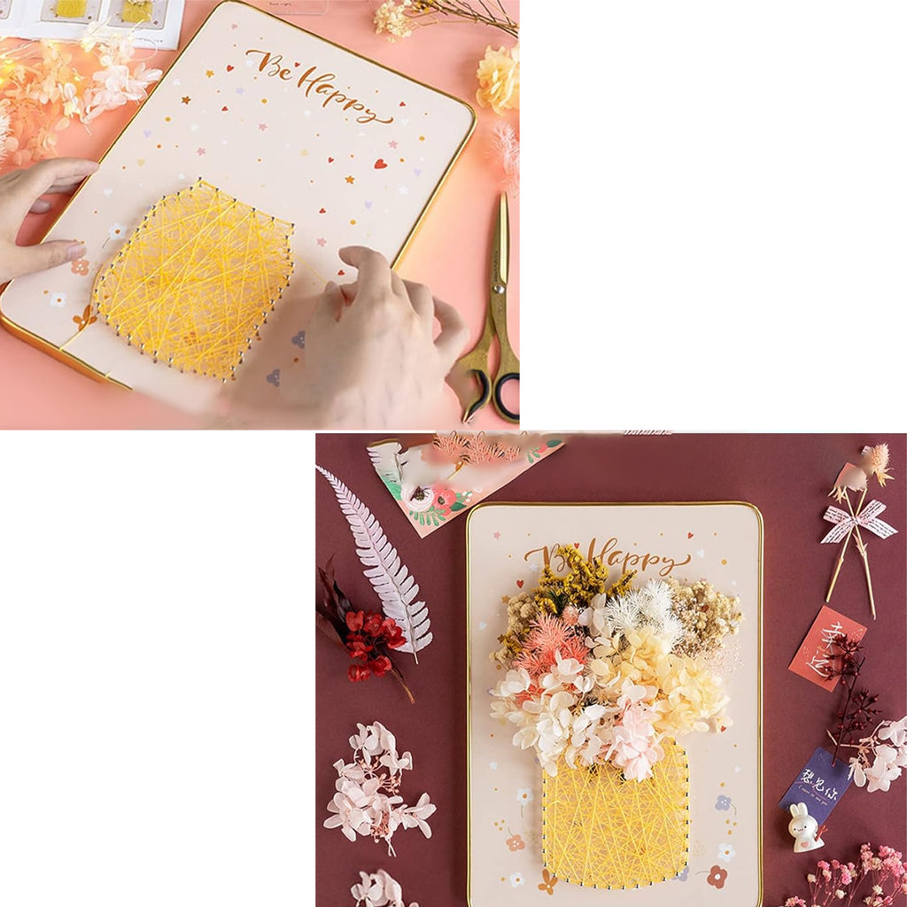 Loominguline komplekt niidikunsti, Interroad tikkimise ja LED-pildiga raamitud pildile 21x30 cm