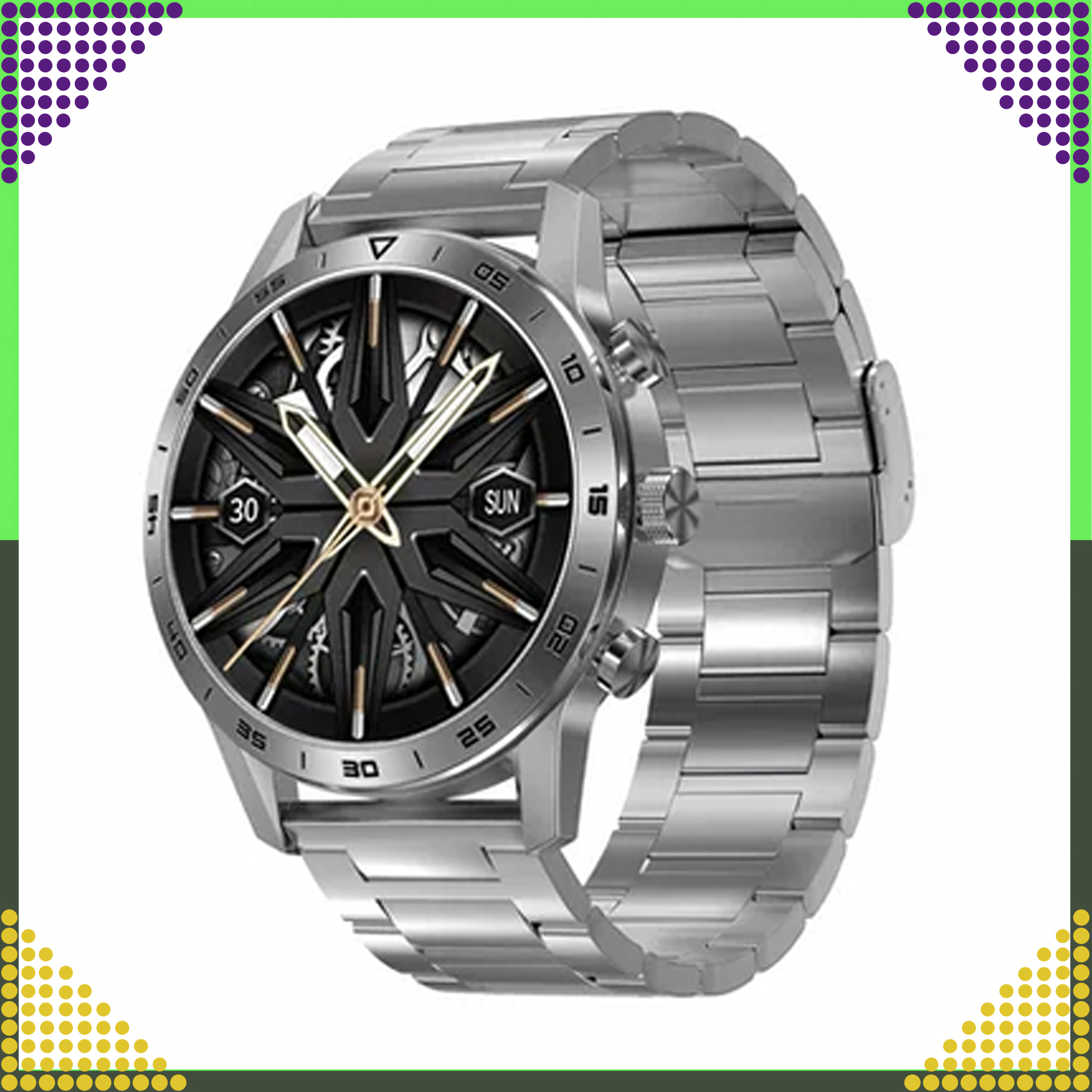 Nutikell Poola menüüga kõnedega spordikell meeste pulss PL