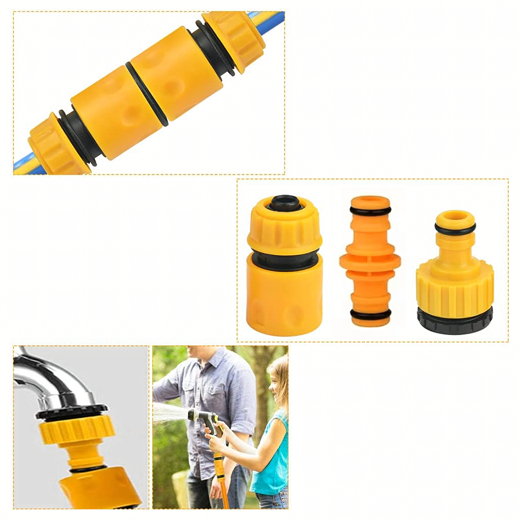 Garden Hose Connector Set 1/2 3/4"