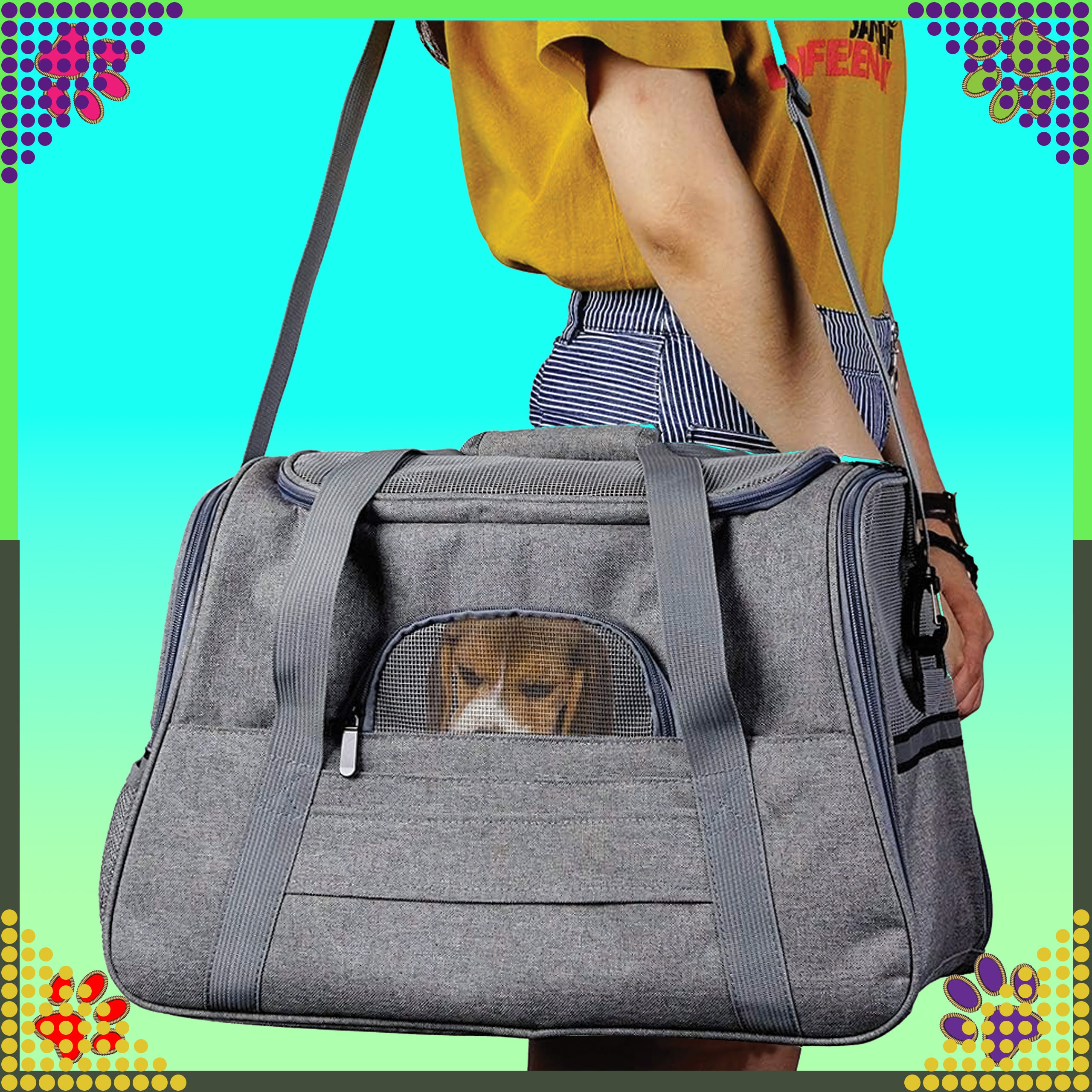 Suur transpordikott koera, kassi, jänese ja teiste loomade aedikule, autosse