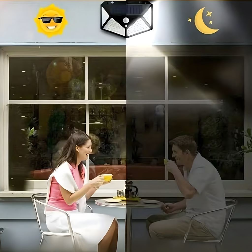 Solar Street Lamp with Motion and Dusk Sensor Klinkiet 100 LED Strong (E2)