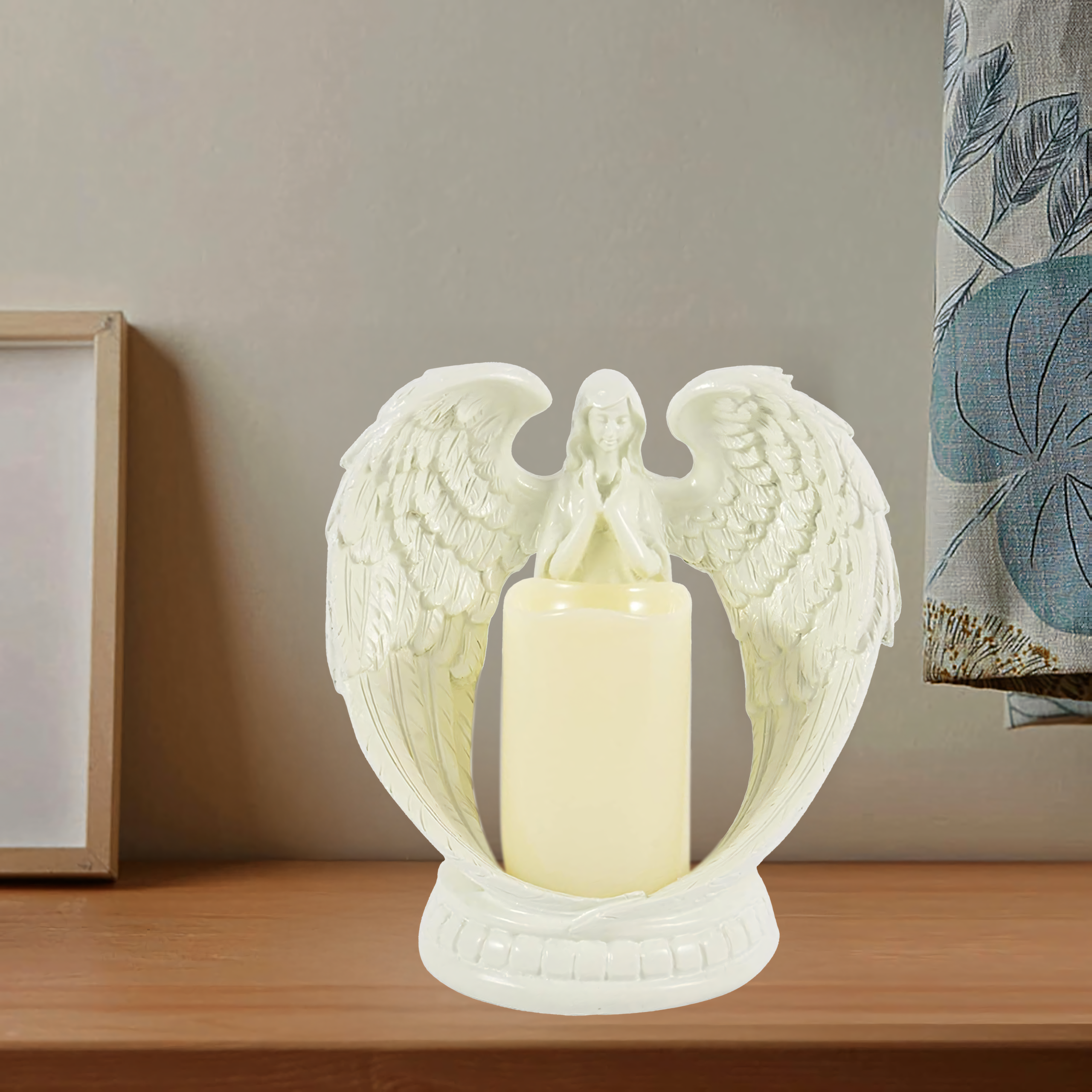 48 x dekoratiivne kujukesega küünlaalus, küünlakaunistus, ingel, ingel, LED jõulud, aed, 16cm