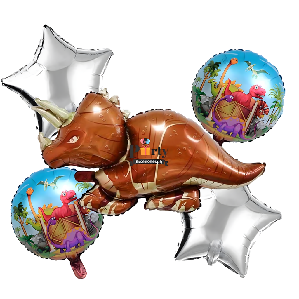Set of Dinosaur Birthday Balloons for Birthdays Birthday Parties 5 pcs