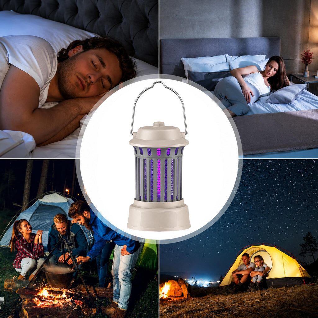 Portable UV Insect Killer Lamp for Flies, Mosquitoes, Moths, and Other Insects for Garden and Terrace