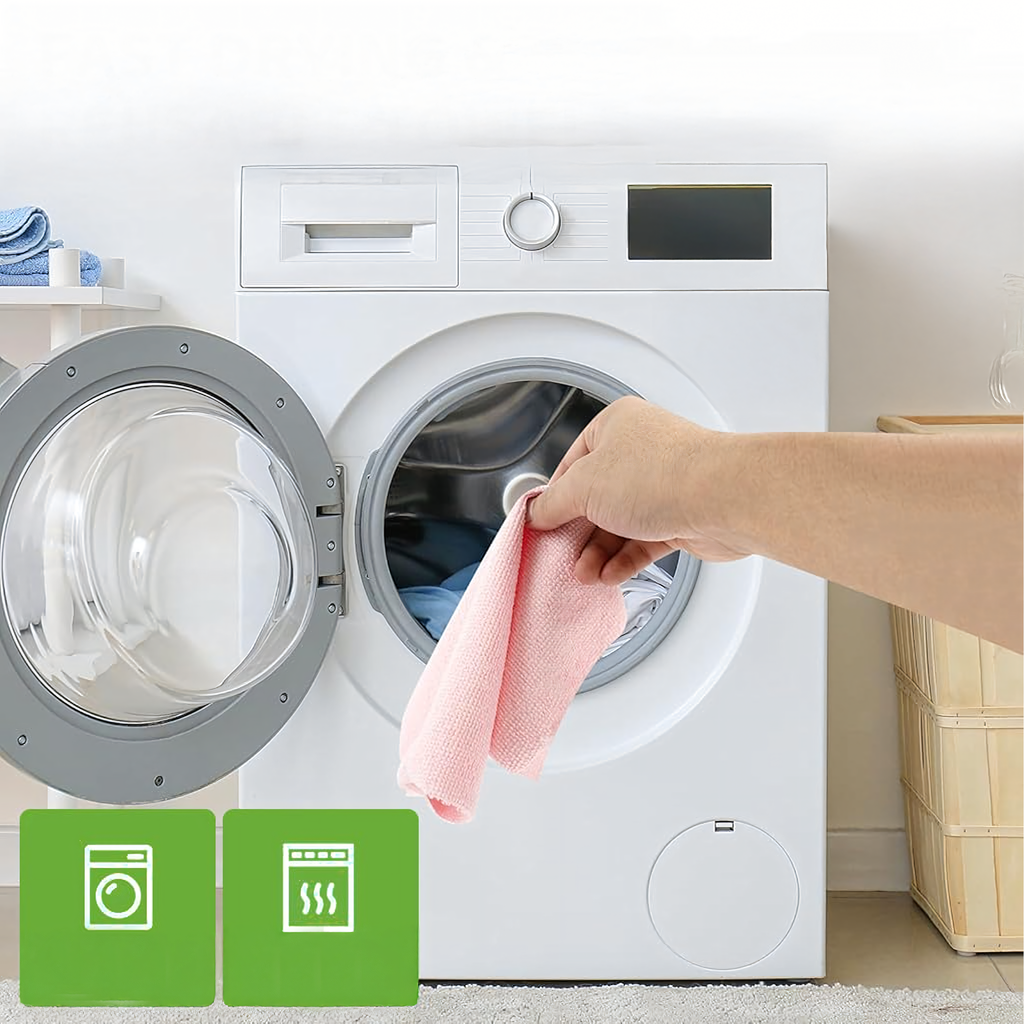 Microfiber Cleaning Cloths Roll 25x25cm 20 pcs