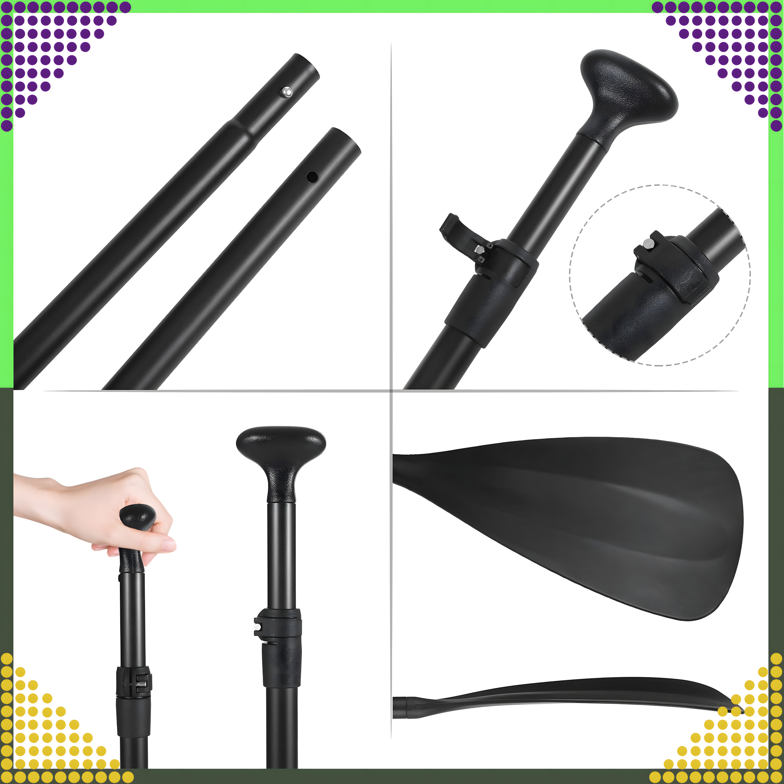 Kokkupandav süstaaer SUP-laudadele 2in1 reguleeritav 3-osaline 210 cm Pro