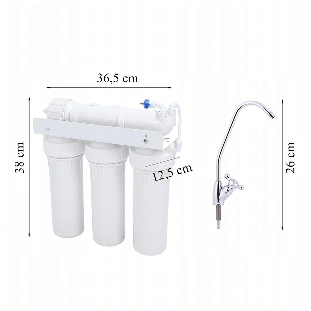 5-Stage Water Filter Ionizer Reverse Osmosis Faucet Filter System