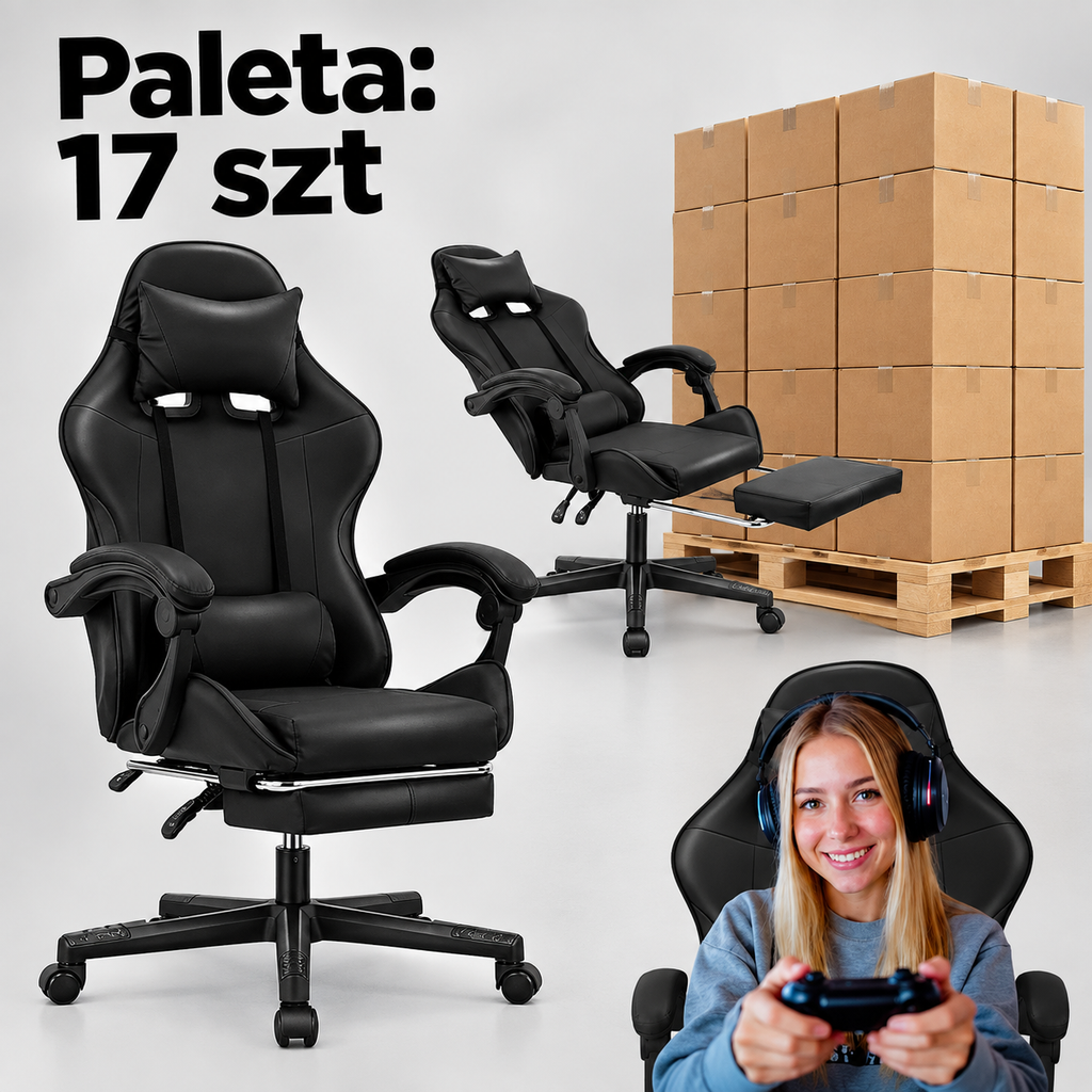 17 tk jalatoega pöörlevat korvistmega mängu- ja kontoritooli RC-K-2638-16013