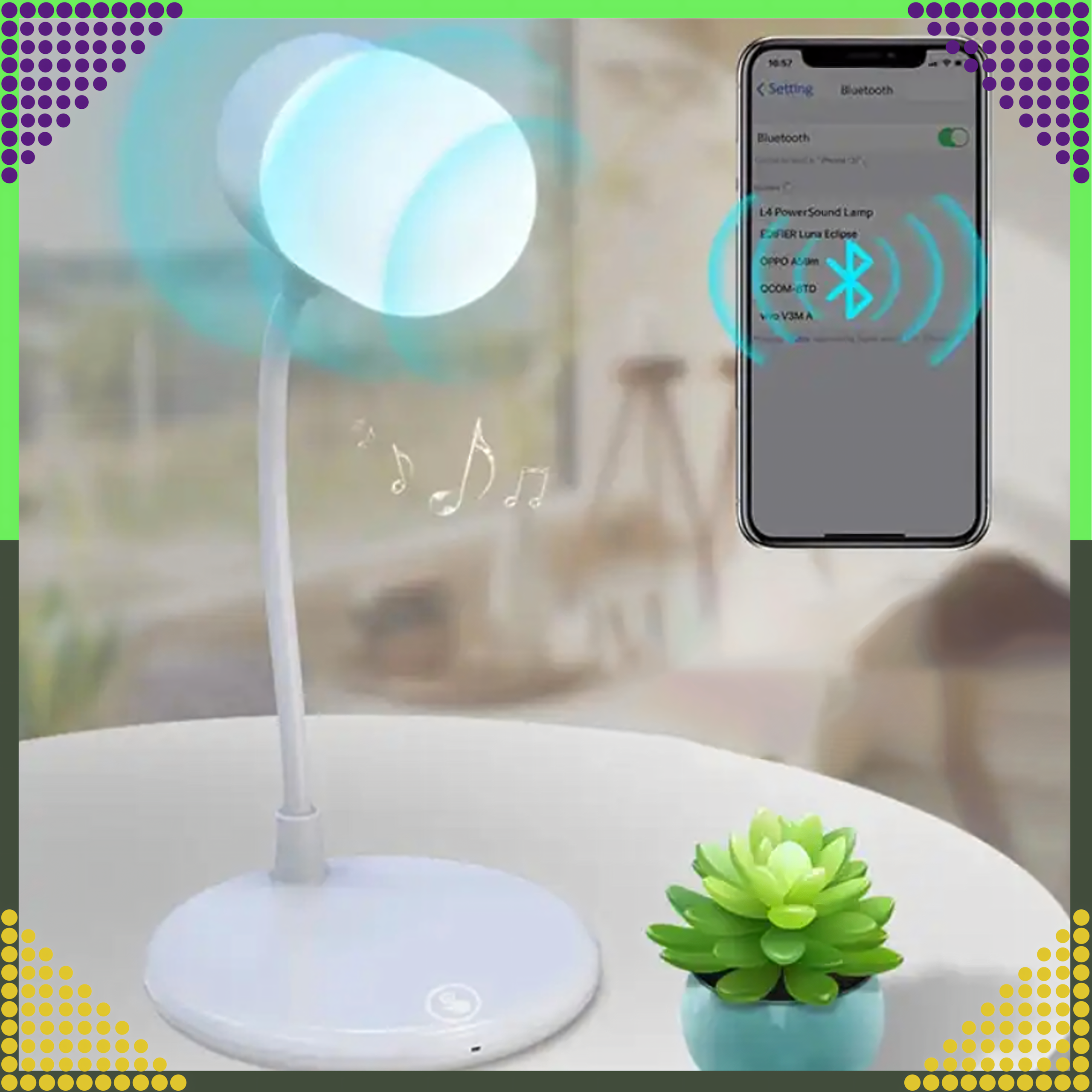 Laualamp Öö Induktiivne Laadija Bluetooth Kõlar Kool Õppimine