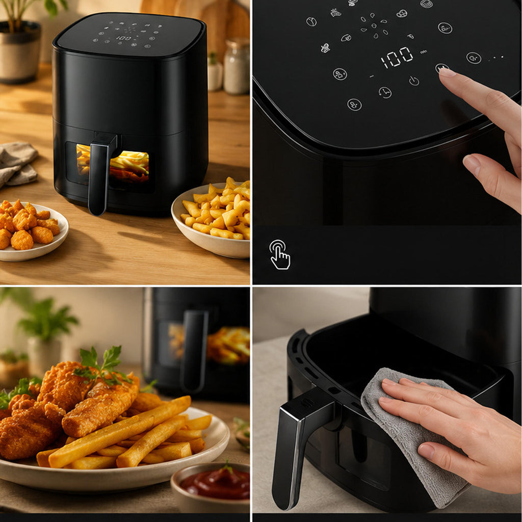Air Fryer 5L 1500W 9 küpsetusprogrammiga