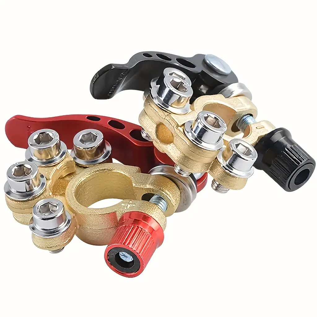 2x klemmiklambrid ühendusklemmid aku klemmid positiivne negatiivne komplekt 6-24V