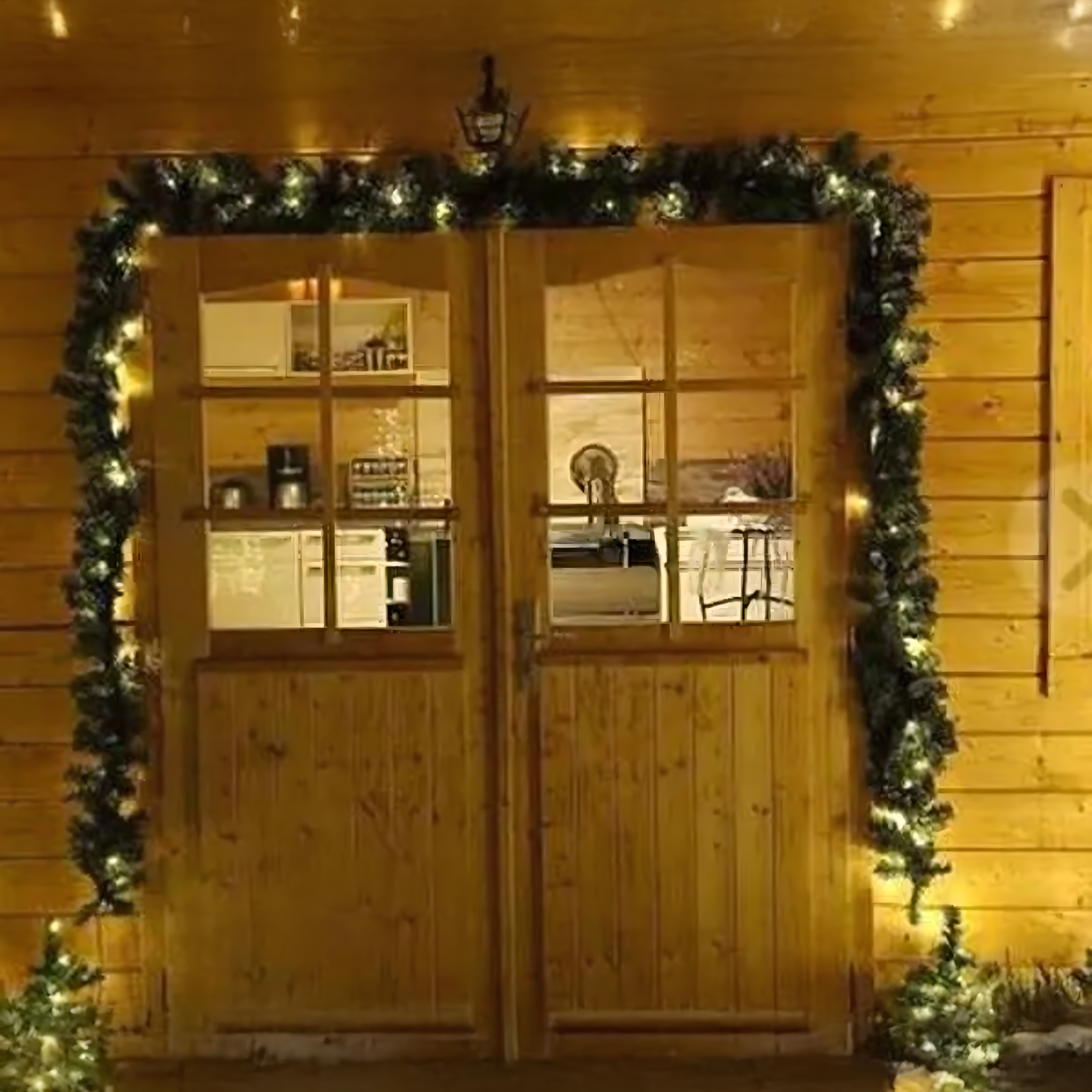 Jõulupuu valguskett, LED-kett, kamin, 2.7 m, jõulukuulid