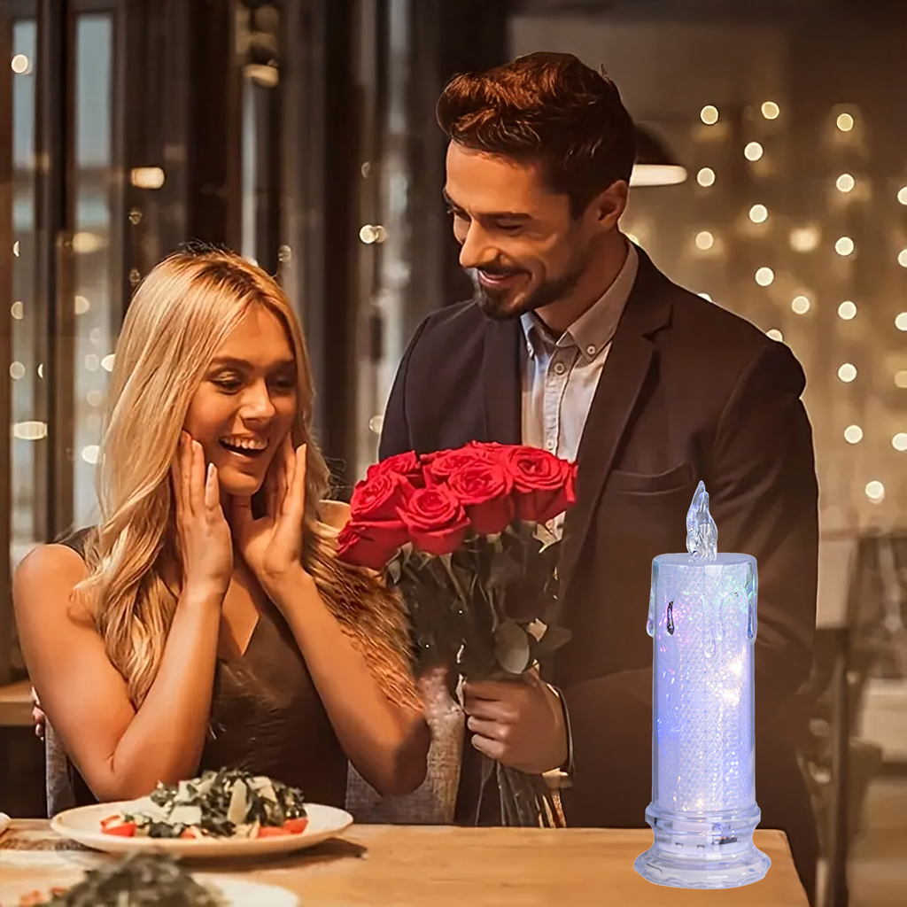 Sädelev patareitoitega LED-küünla sisu 19,5 cm RC-K-1837
