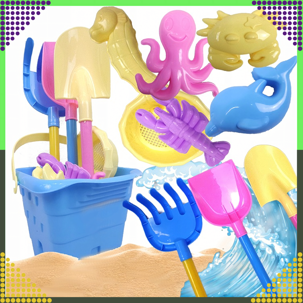 Ämbrivormid 9 tk aiaranna mänguasju laste liivakasti jaoks