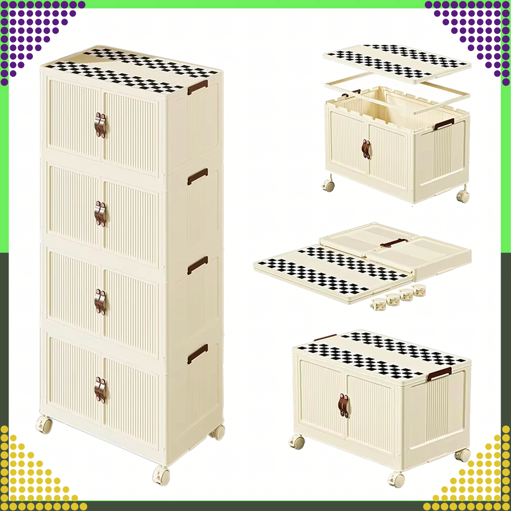 Cabinet Storage Shelf Plastic Organizer Foldable Storage Box