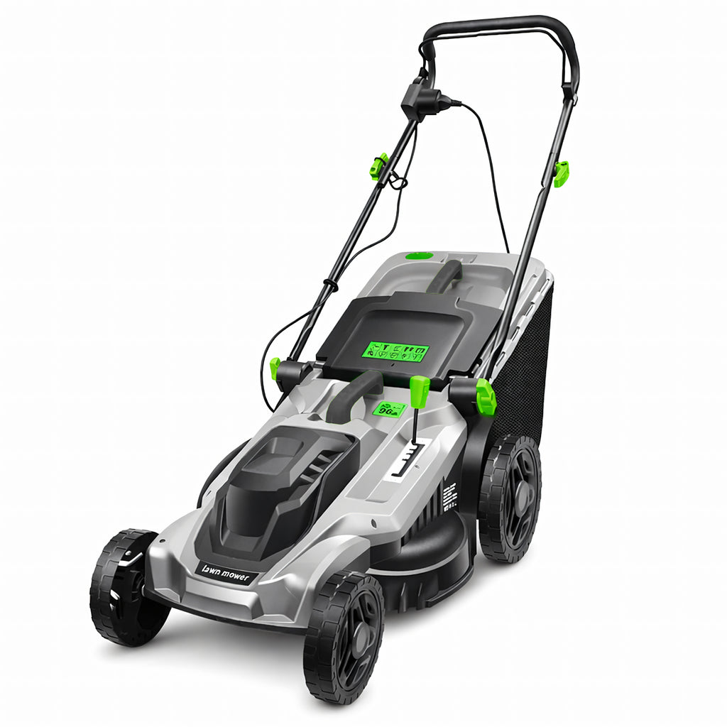 Electric Lawn Mower Lightweight Powerful with Large 50L Grass Box 2400W 43cm