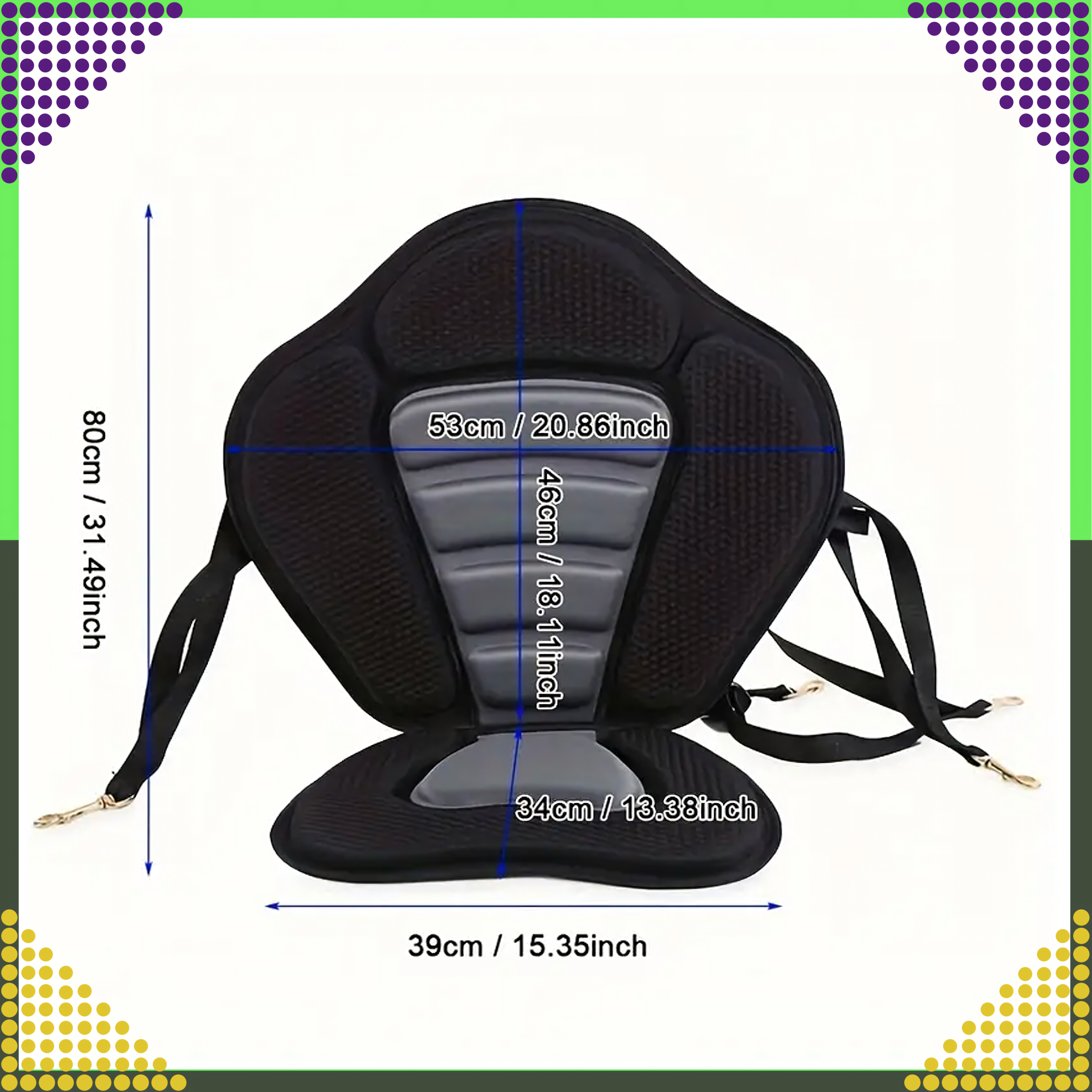 Seljatoega istmepadi süstale SUP-laudadele, pehme, eemaldatav, kerge