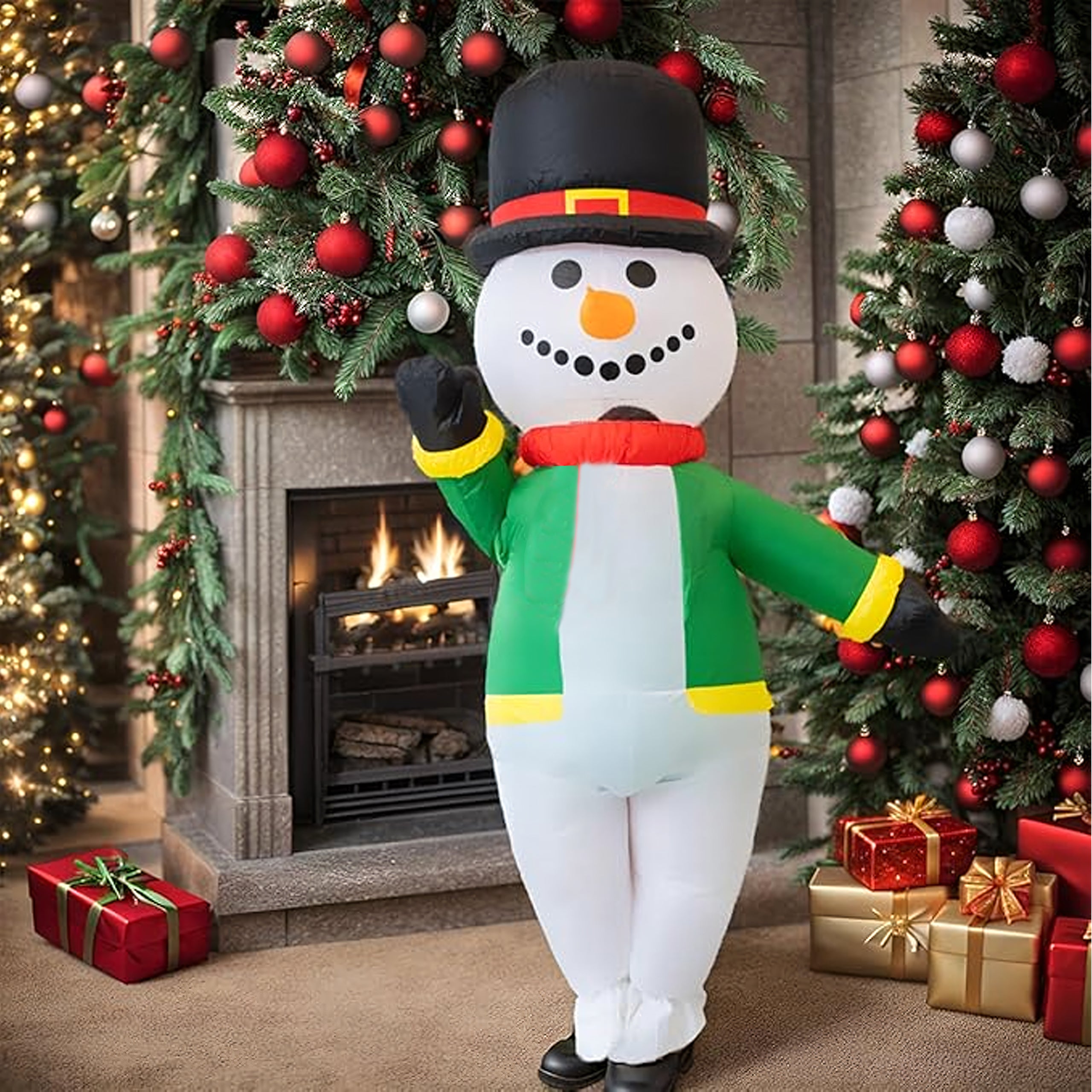 Täispuhutav kostüüm Lumememme kostüüm Suur täispuhutav lumememm pidudeks ja pühadeks