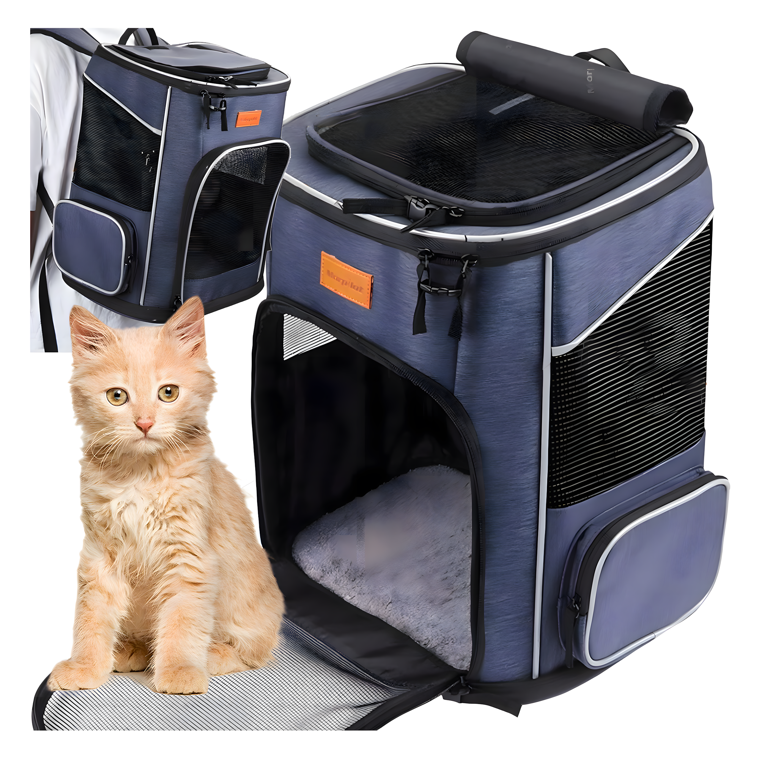 Seljakott kassile ja koerale, õhutatav transpordikott, suur loomakandja