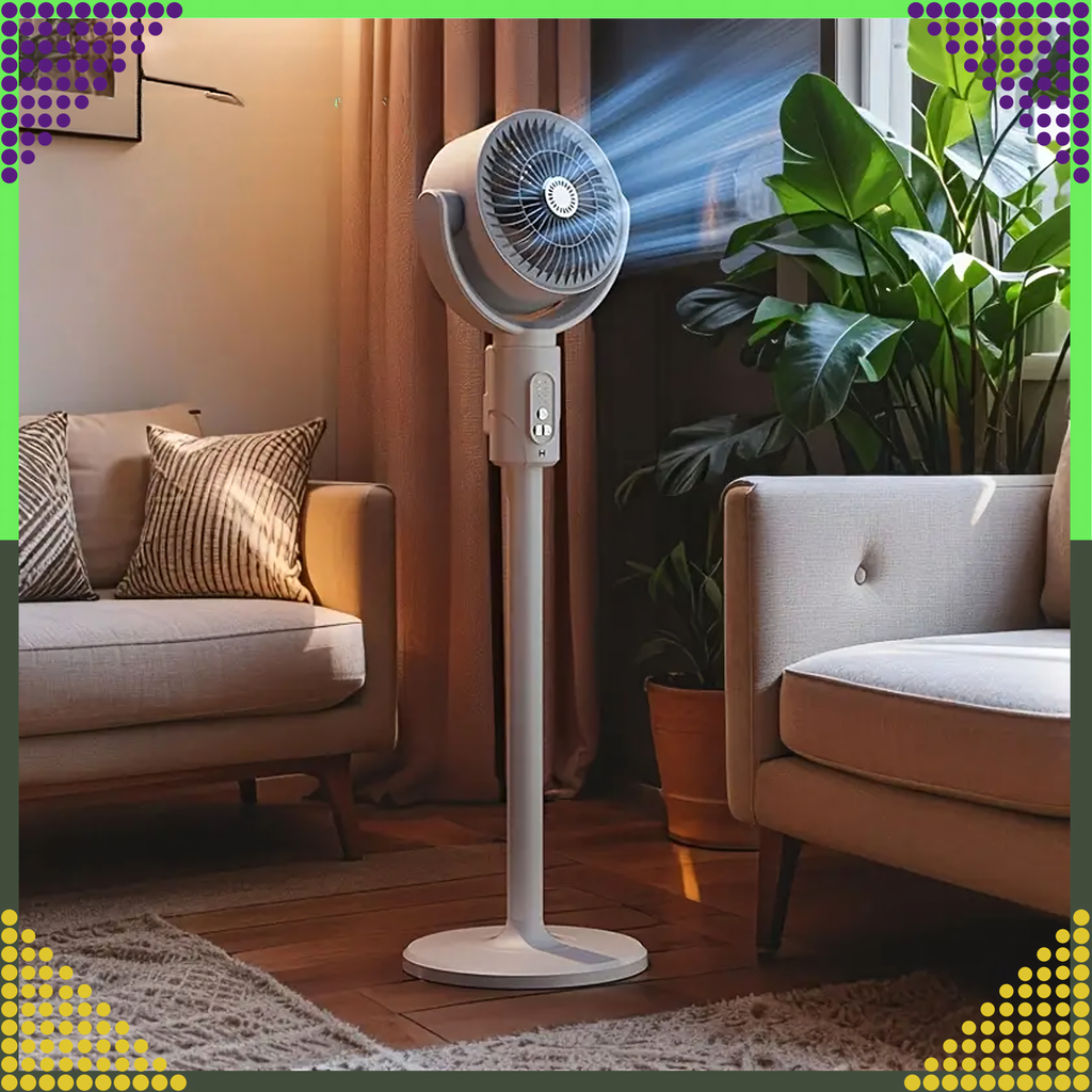 Juhtmevaba põrandaventilaator, terrassile, põrandale, kontorisse, kaugjuhtimispuldiga