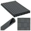 Garden Fence Tape Clips Mounting Fasteners Anthracite 19cm 20 pcs