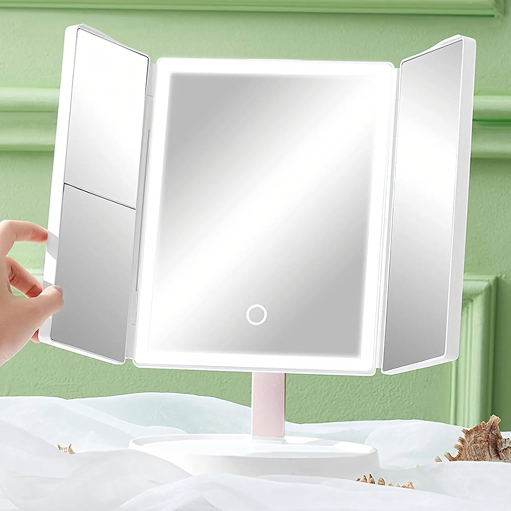 15x Led Illuminated Cosmetic Mirror Foldable Makeup Mirror x3