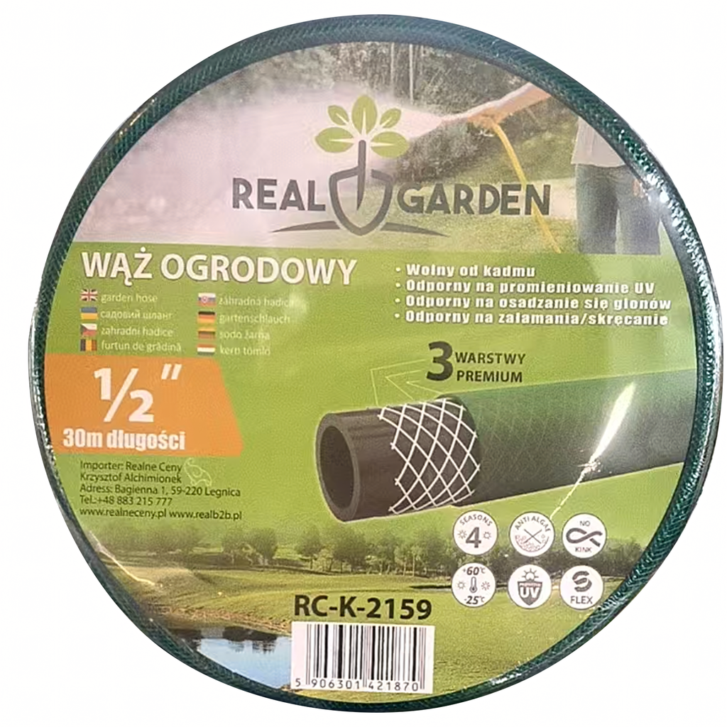 100x Aia Voolik Spiraalne 3-Kihiline Tugev Paindlik Vastupidav 30m 1/2 Kumm