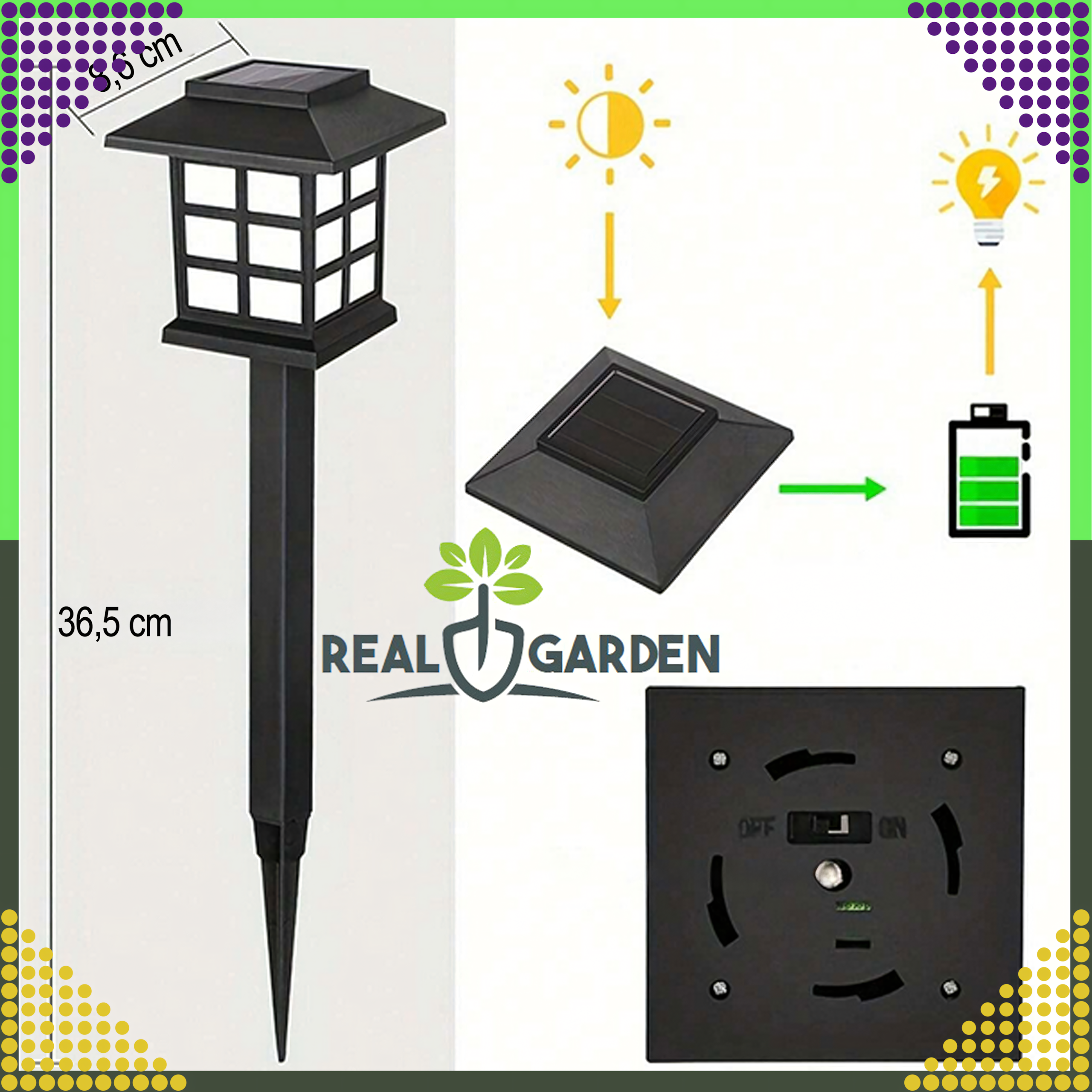 2 x LED Solar Garden Lamp Cottage Pendant Lantern Decorative