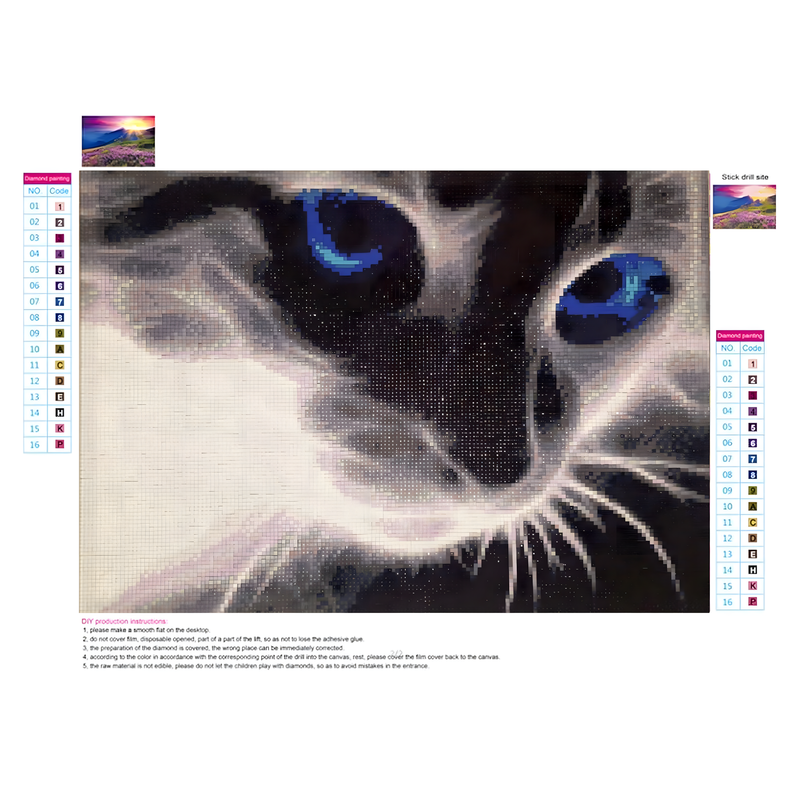 SUUR TEEMANTTIKAND 120x60 Teemantmaal Teemantmosaiik XXL KOMPLEKT