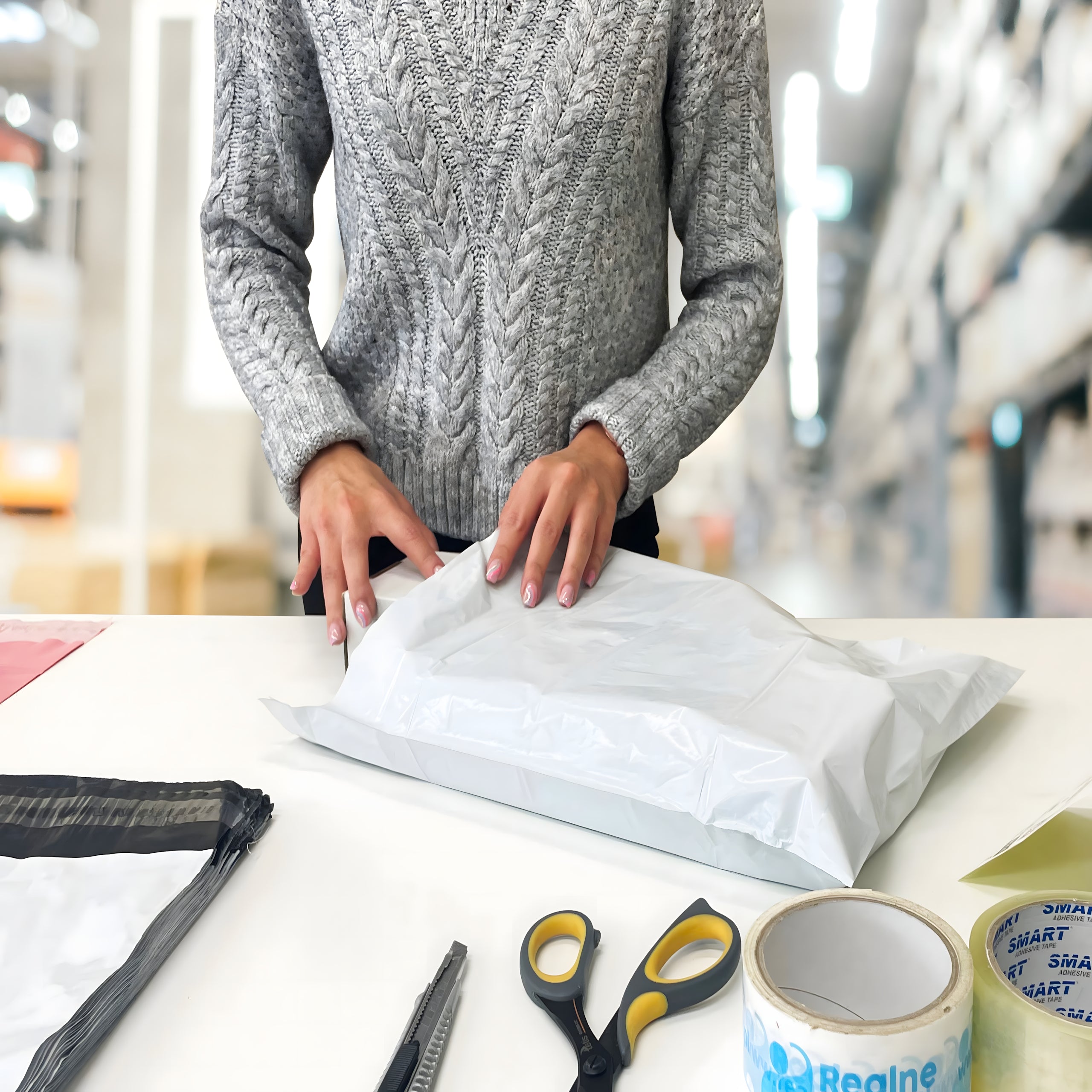 KULLERI FOOLIUMPAKENDID VALGE FOOLIUMPAKEND 500x600 50 tk