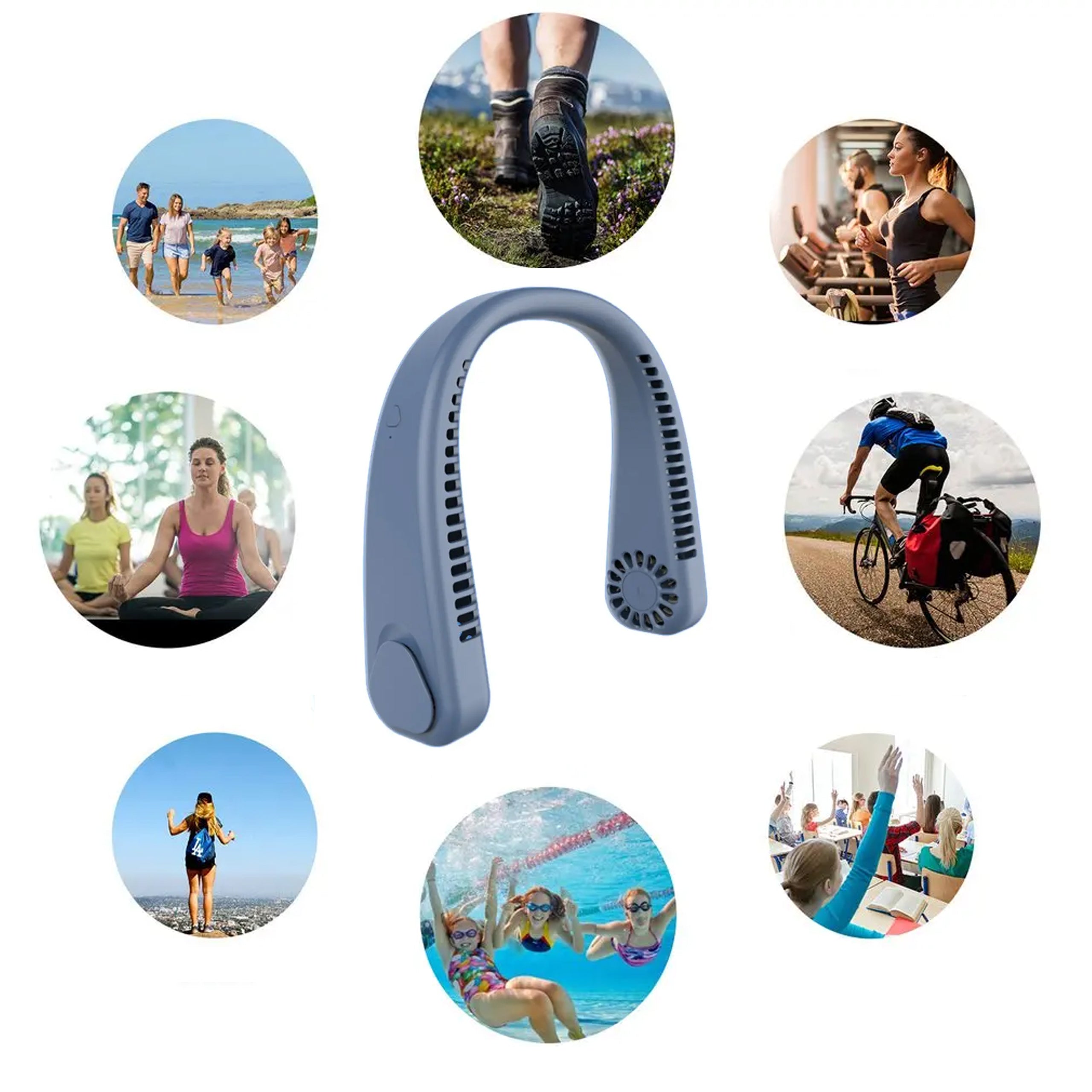 Kaasaskantav õhukonditsioneeri kaelaventilaator Mini ventilaator Jahutusventilaator